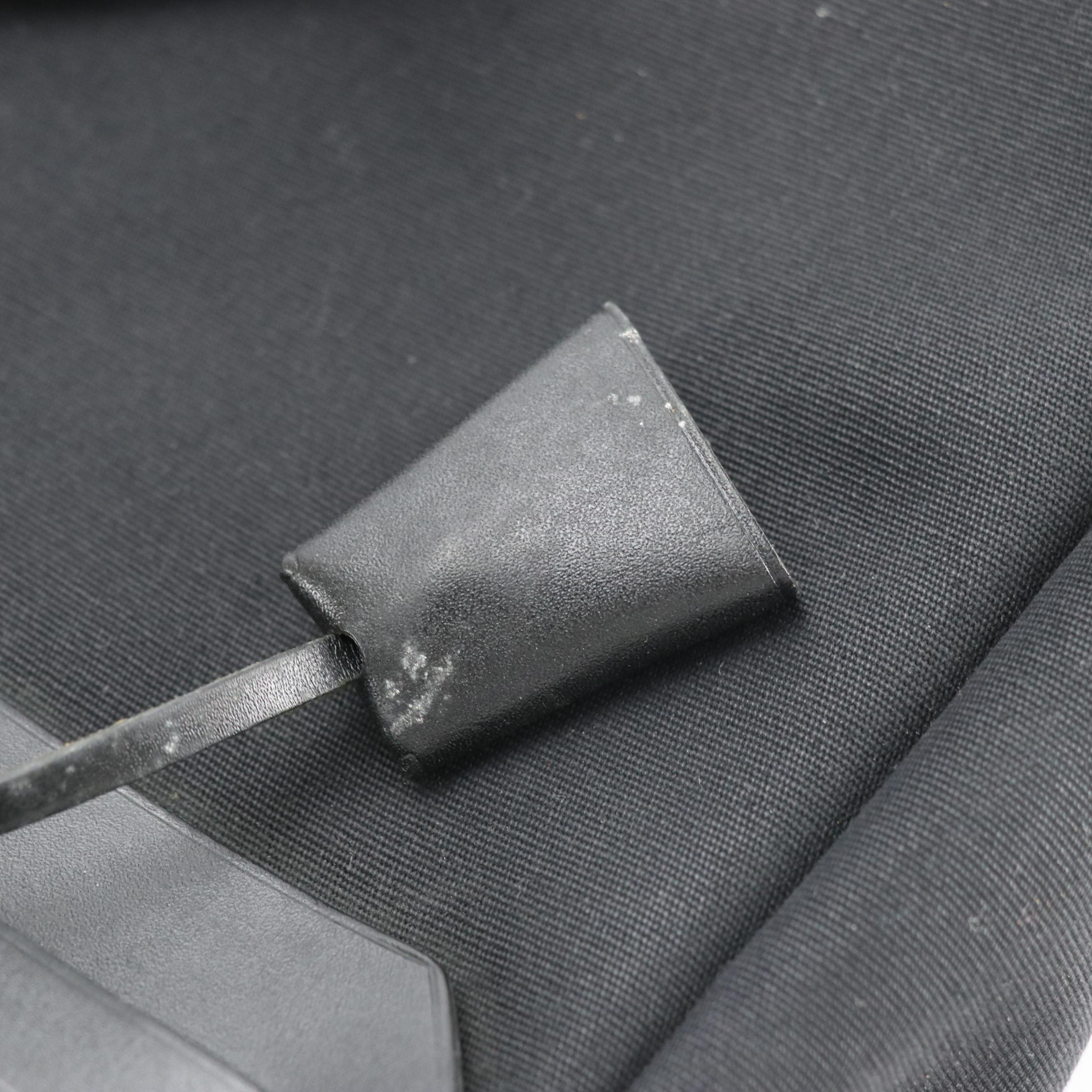 Hermès Herbag Cabas 2-in-1 Tote in Canvas Toile & Black Vache Leather, With Box