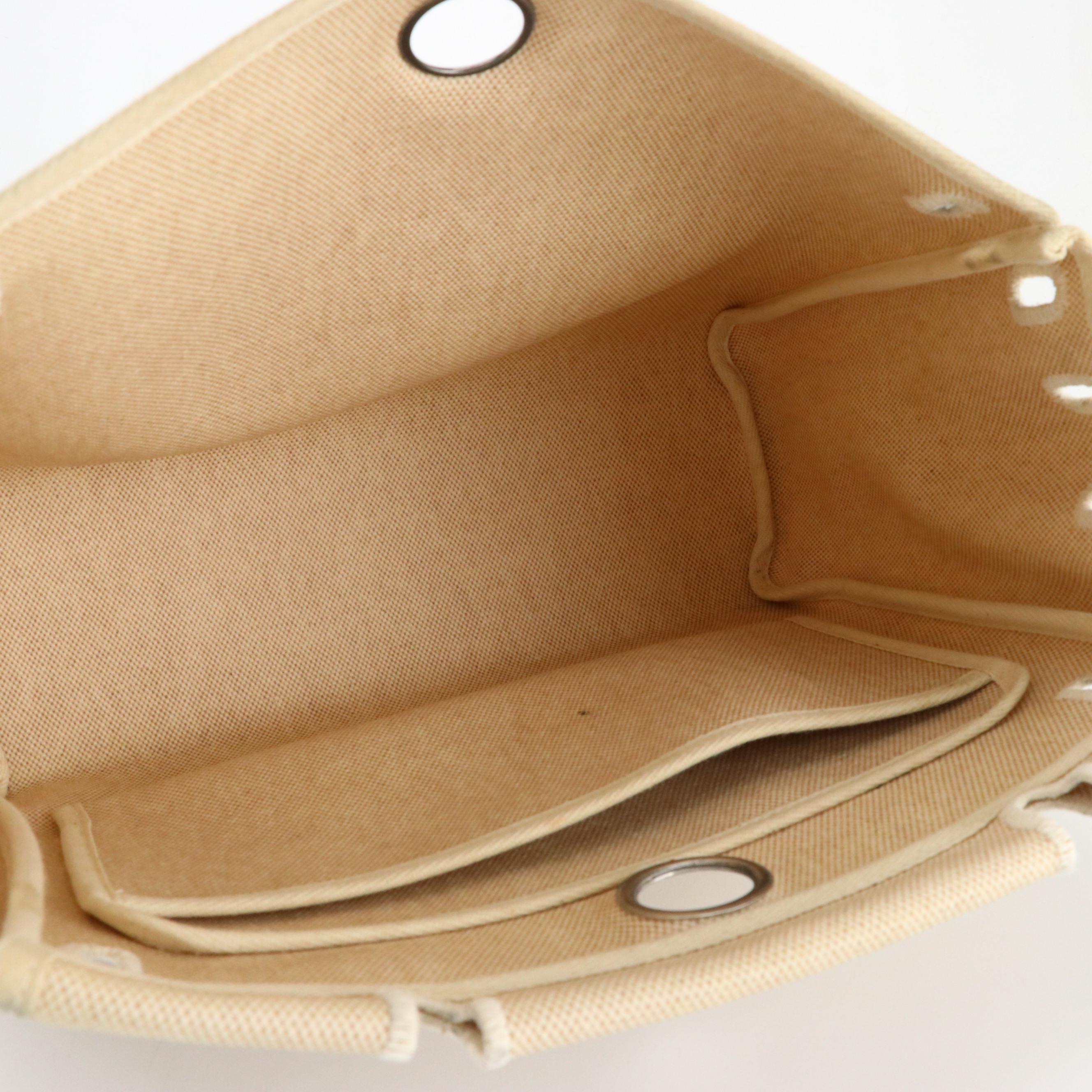 Hermès Herbag Cabas 2-in-1 Tote in Canvas Toile & Black Vache Leather, With Box