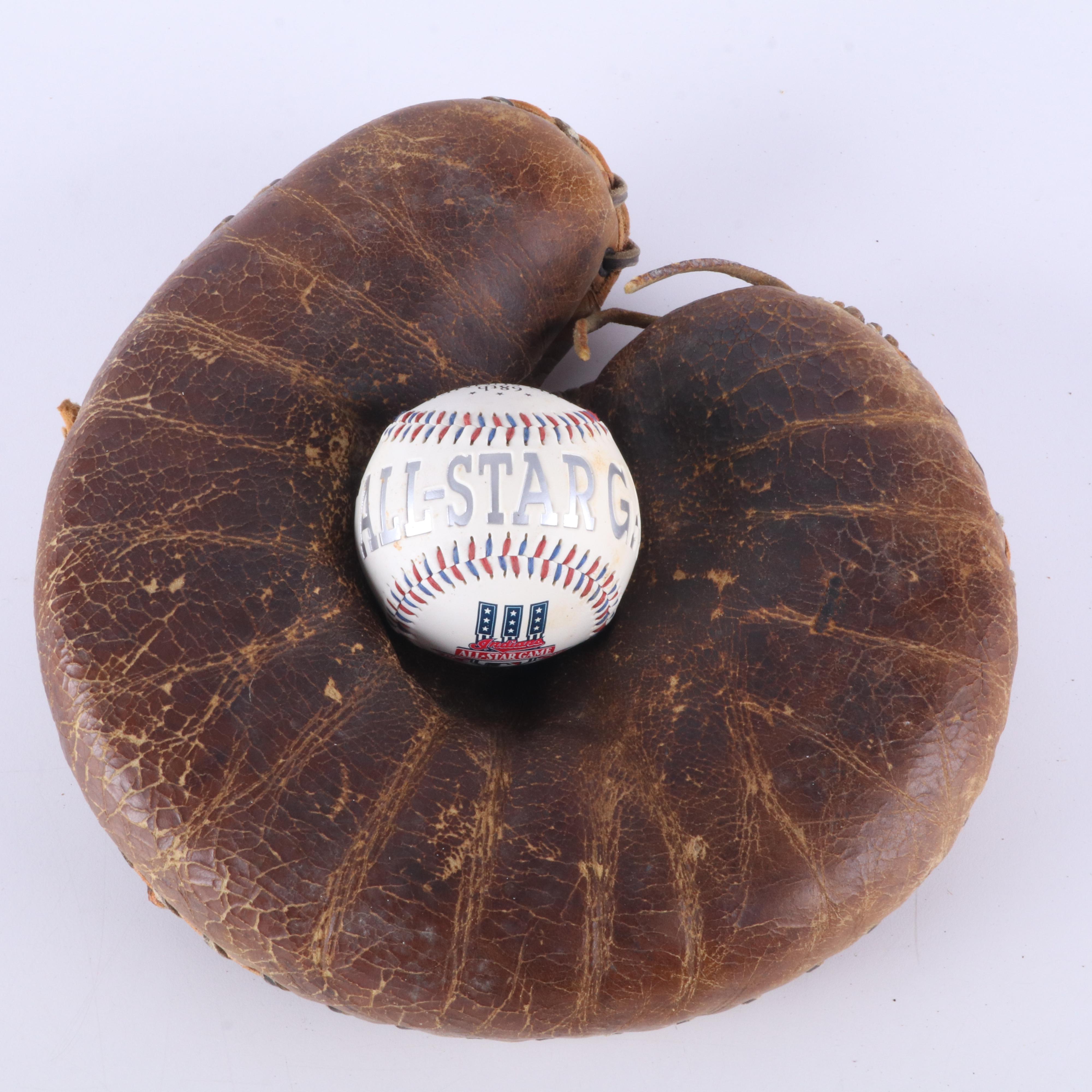 Group of Vintage Sports Memorabilia