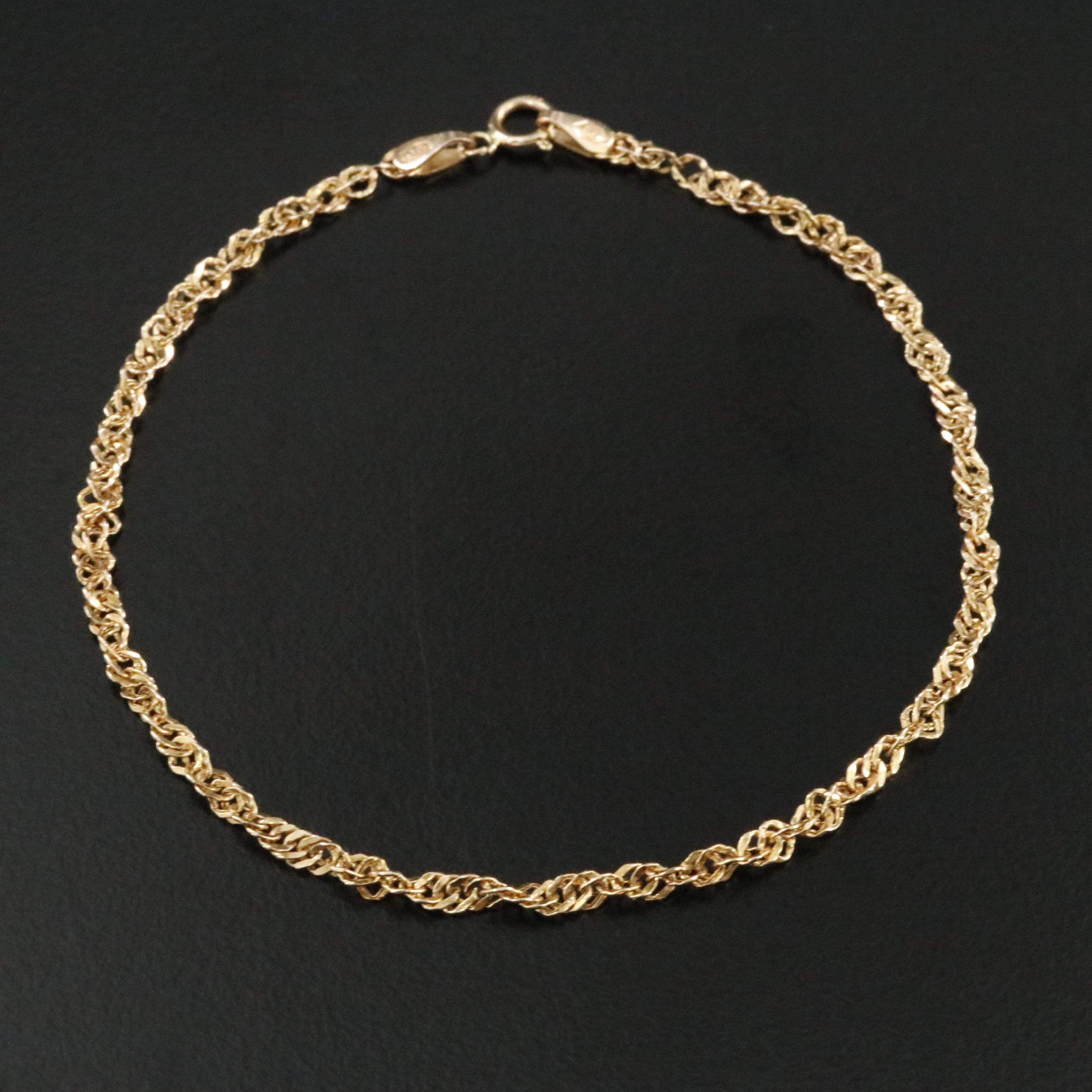 10K Singapore Chain Bracelet