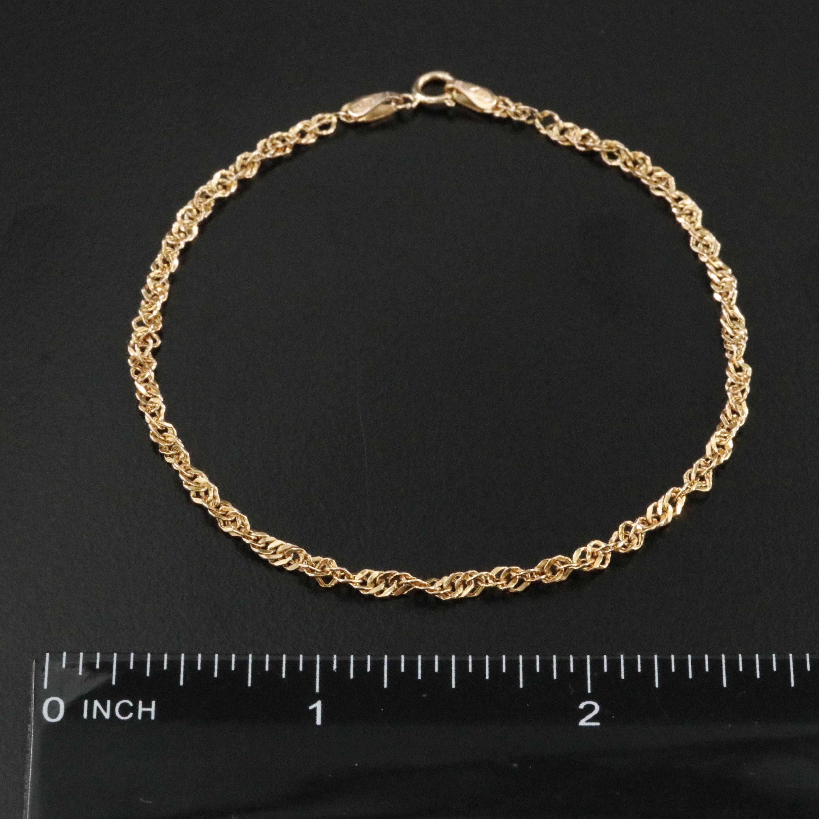 10K Singapore Chain Bracelet