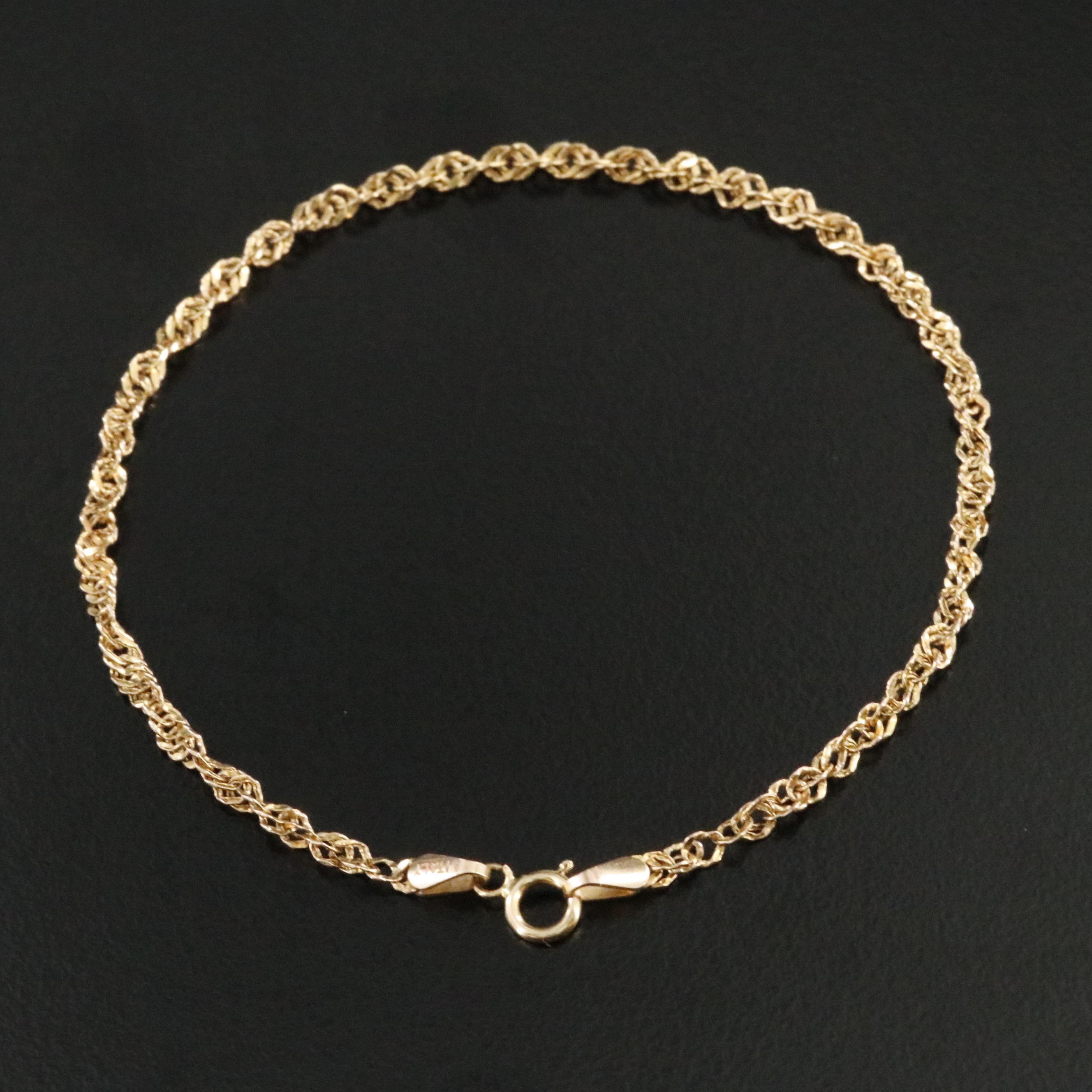 10K Singapore Chain Bracelet