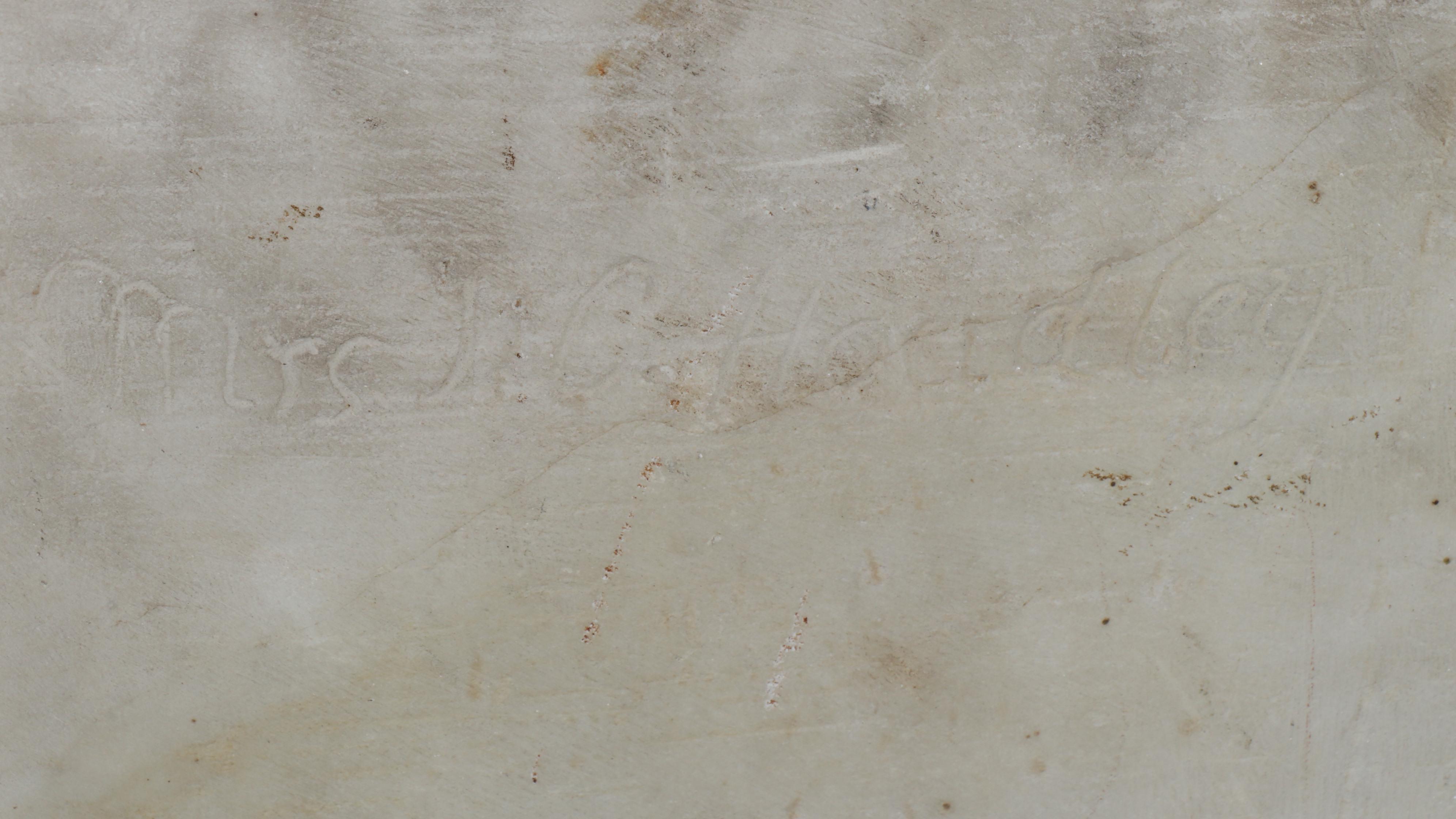 Horatio Stone Carved Marble Portrait Relief Plaque, 1874