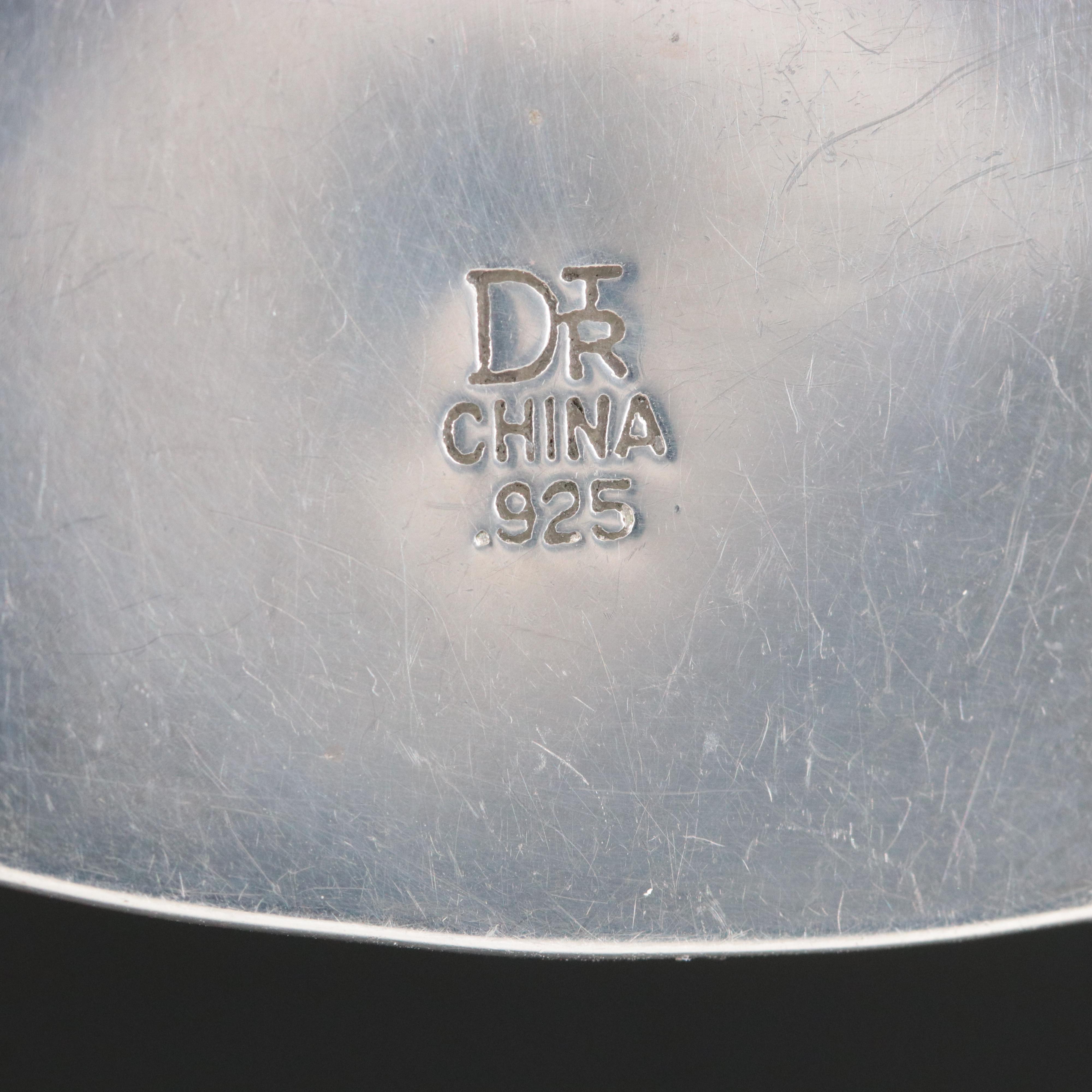 Desert Rose Trading Sterling Turquoise Inlay Pendant