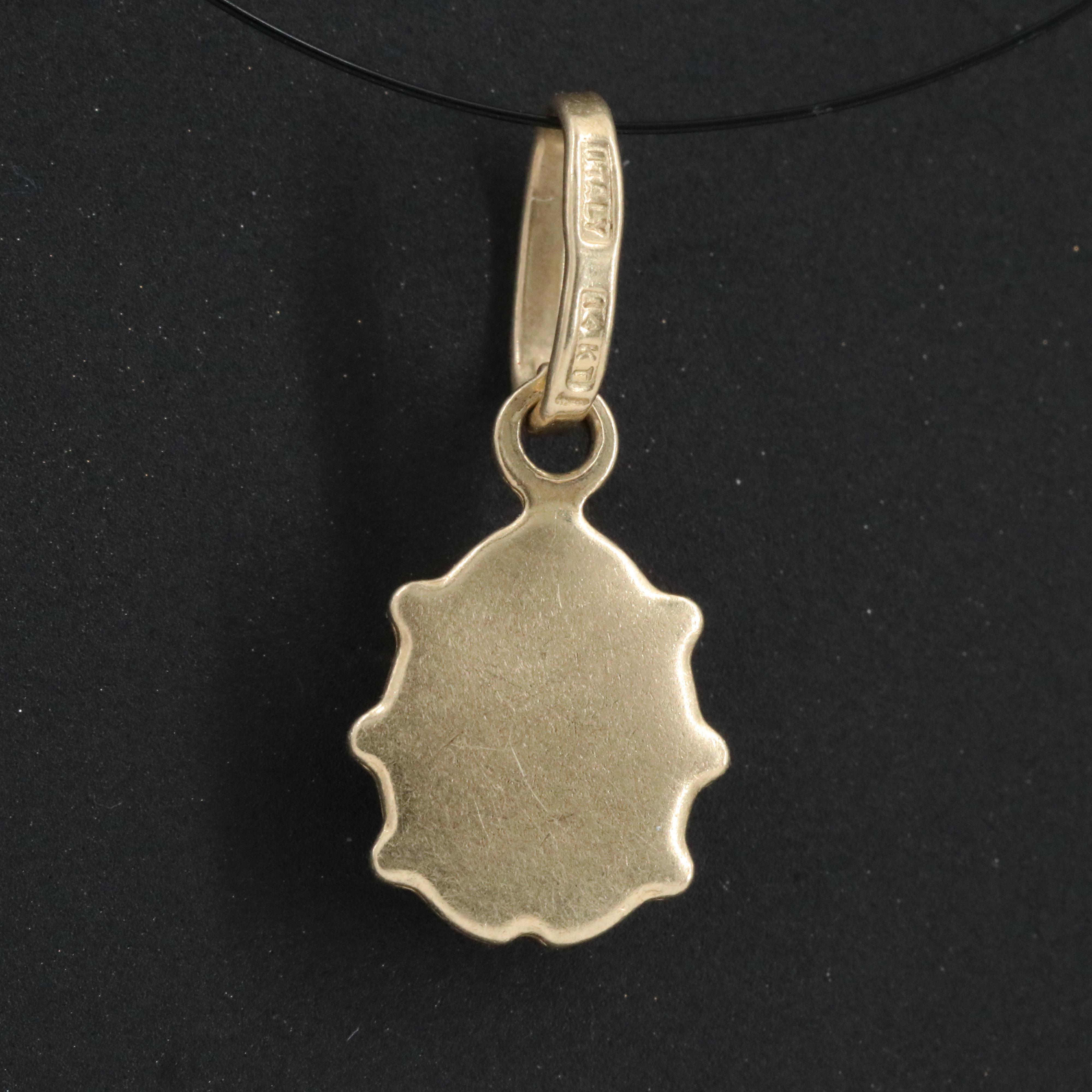 14K Enamel Ladybug Pendant