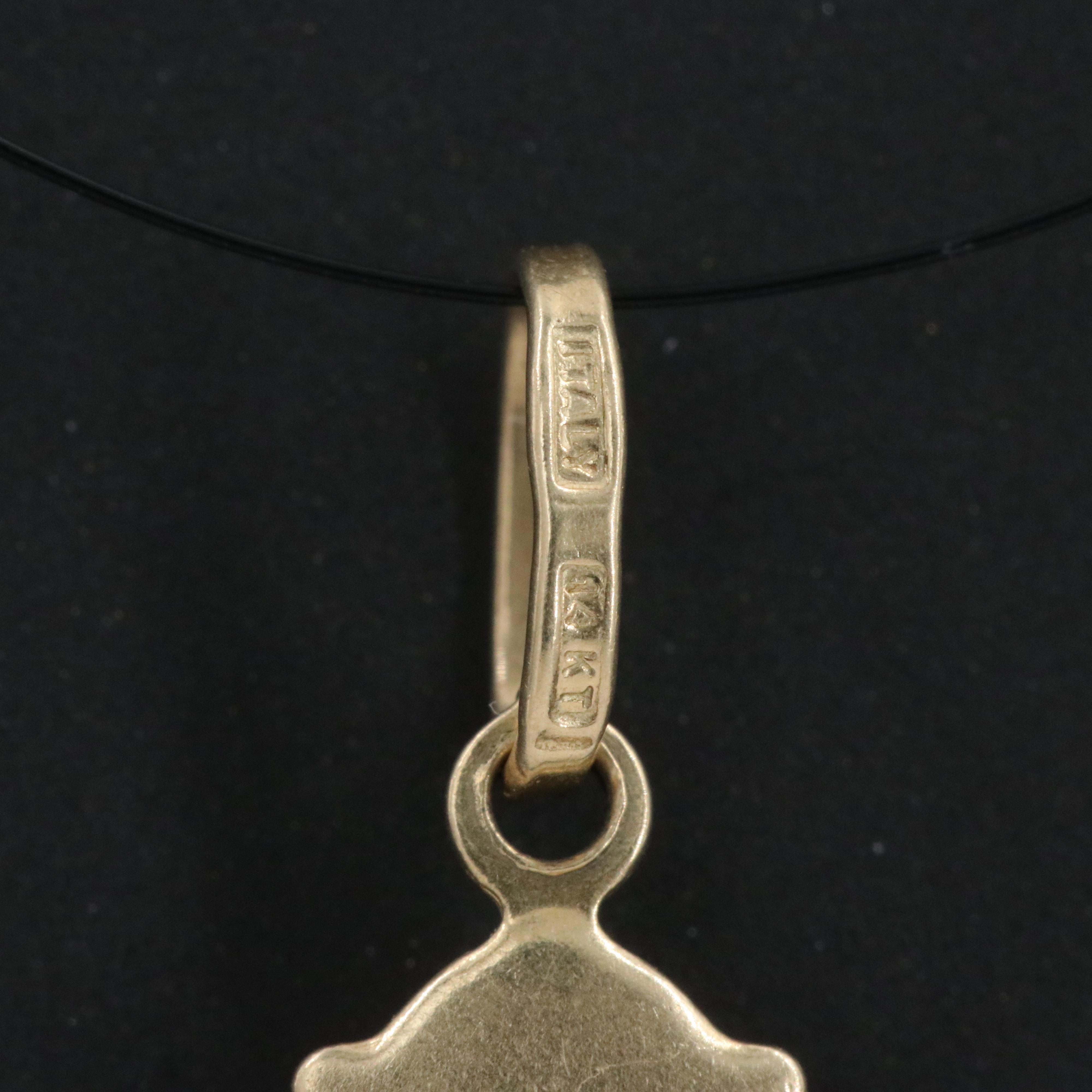 14K Enamel Ladybug Pendant