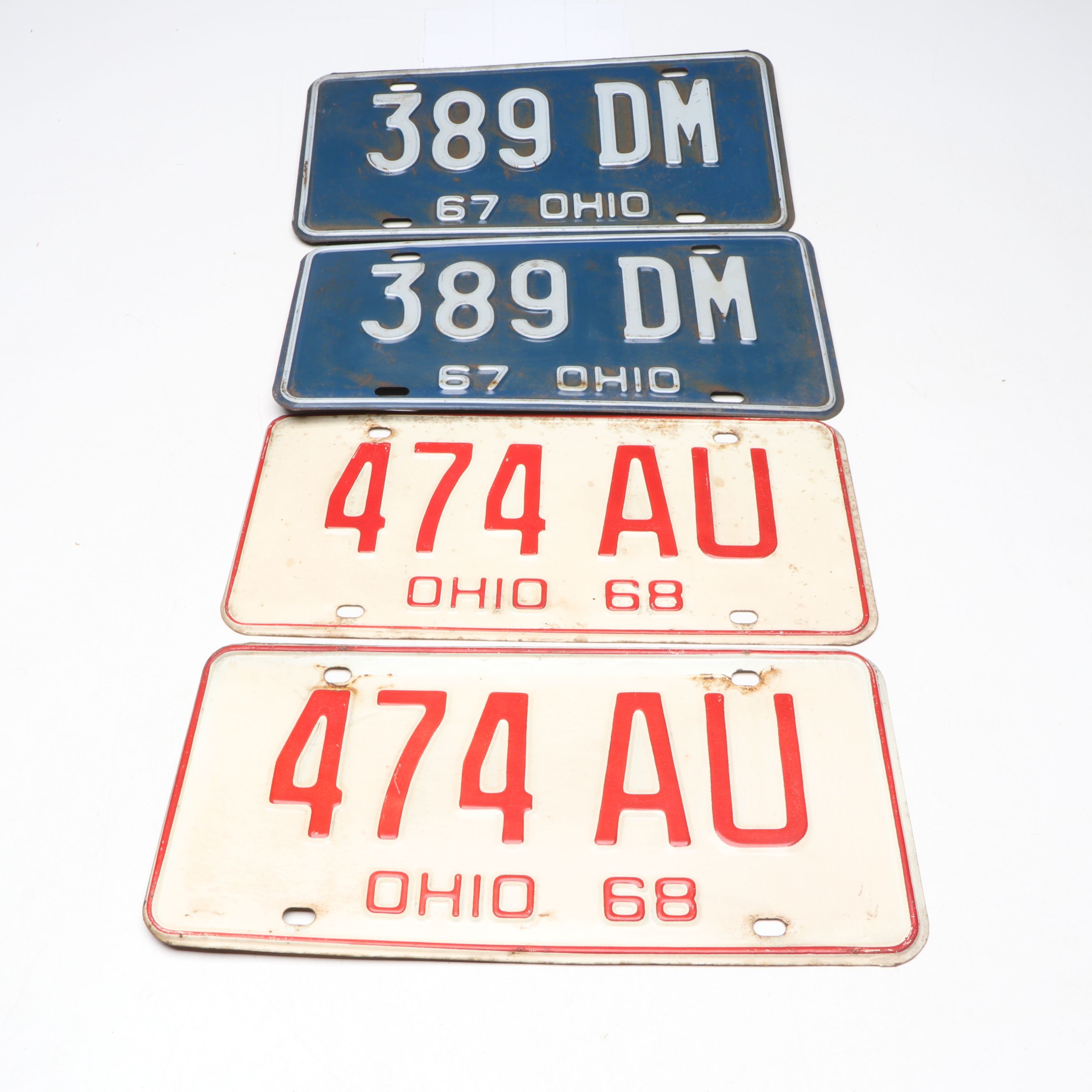 1967-1968 Ohio License Plates