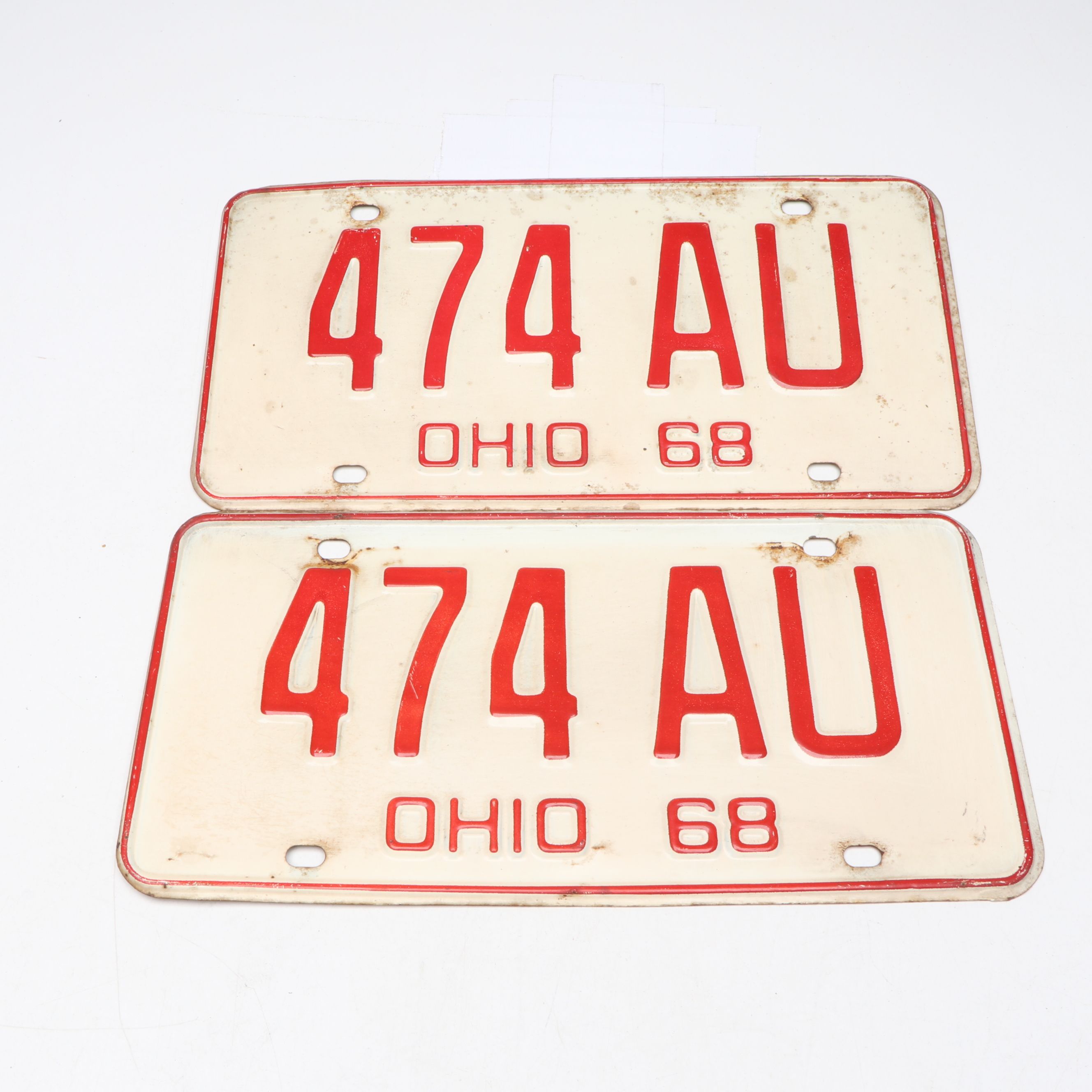 1967-1968 Ohio License Plates