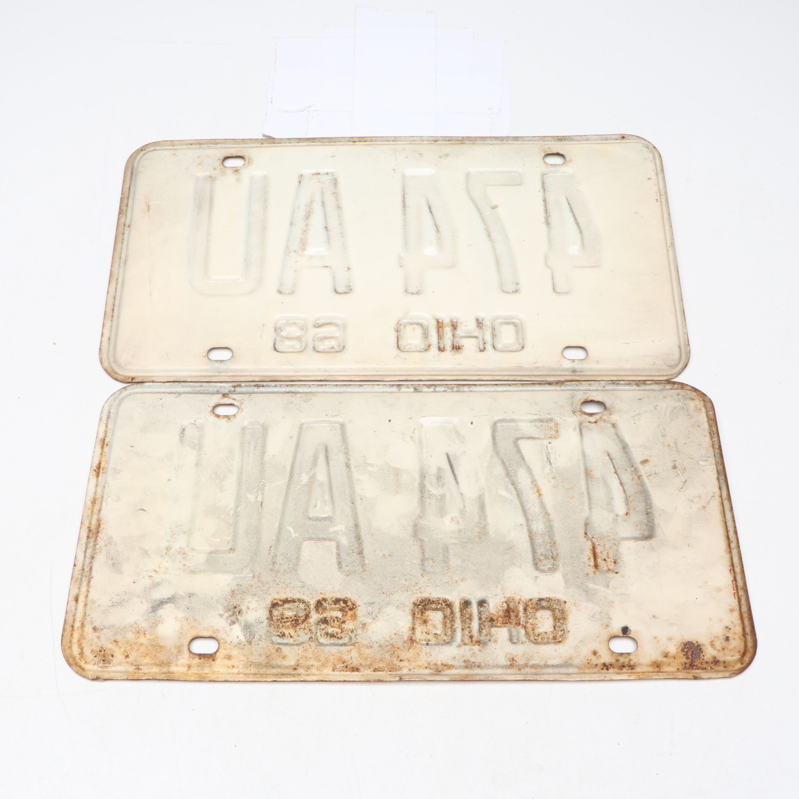 1967-1968 Ohio License Plates