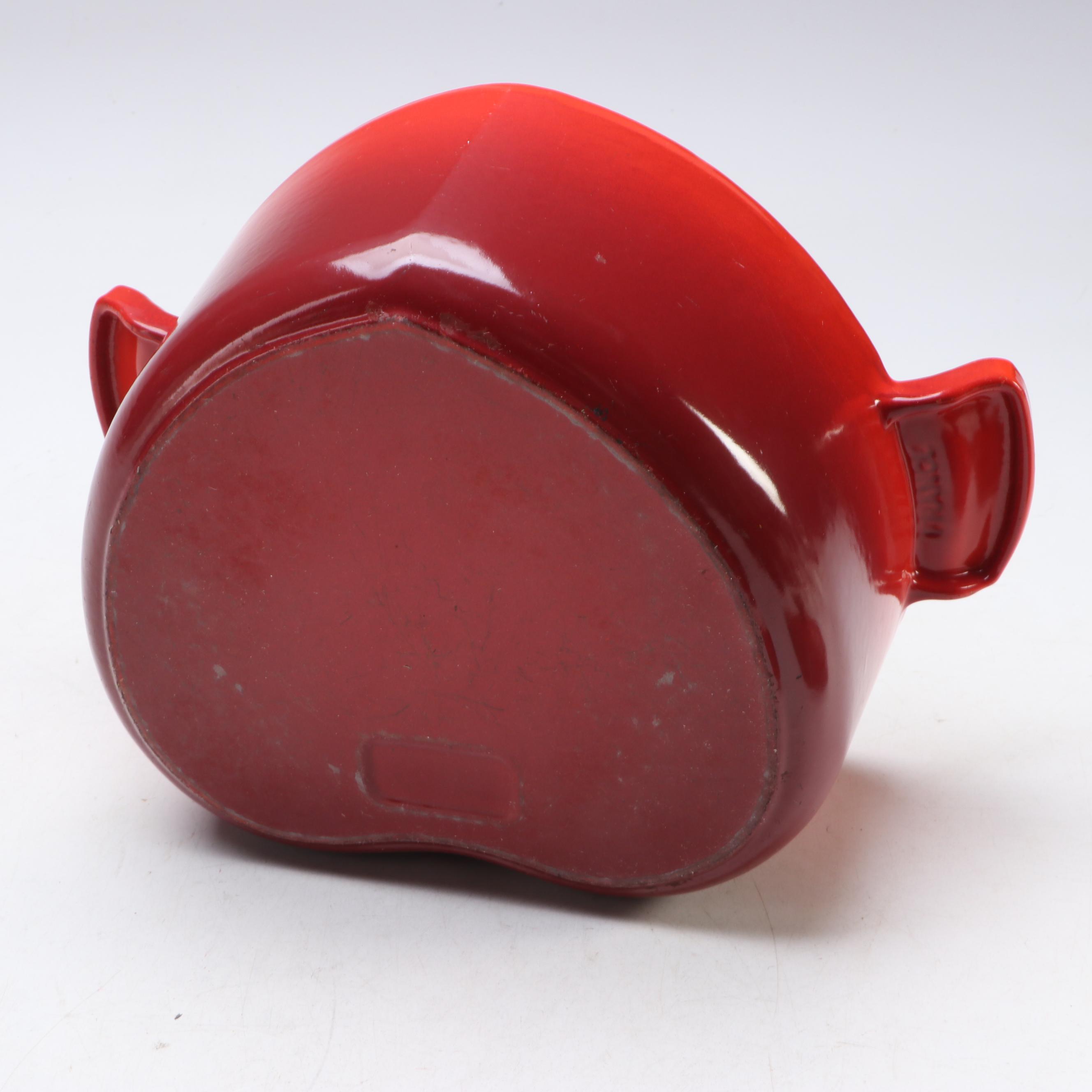 Le Creuset "Cerise Red" Heart Dutch Oven with Other Ceramic Baking Dishes
