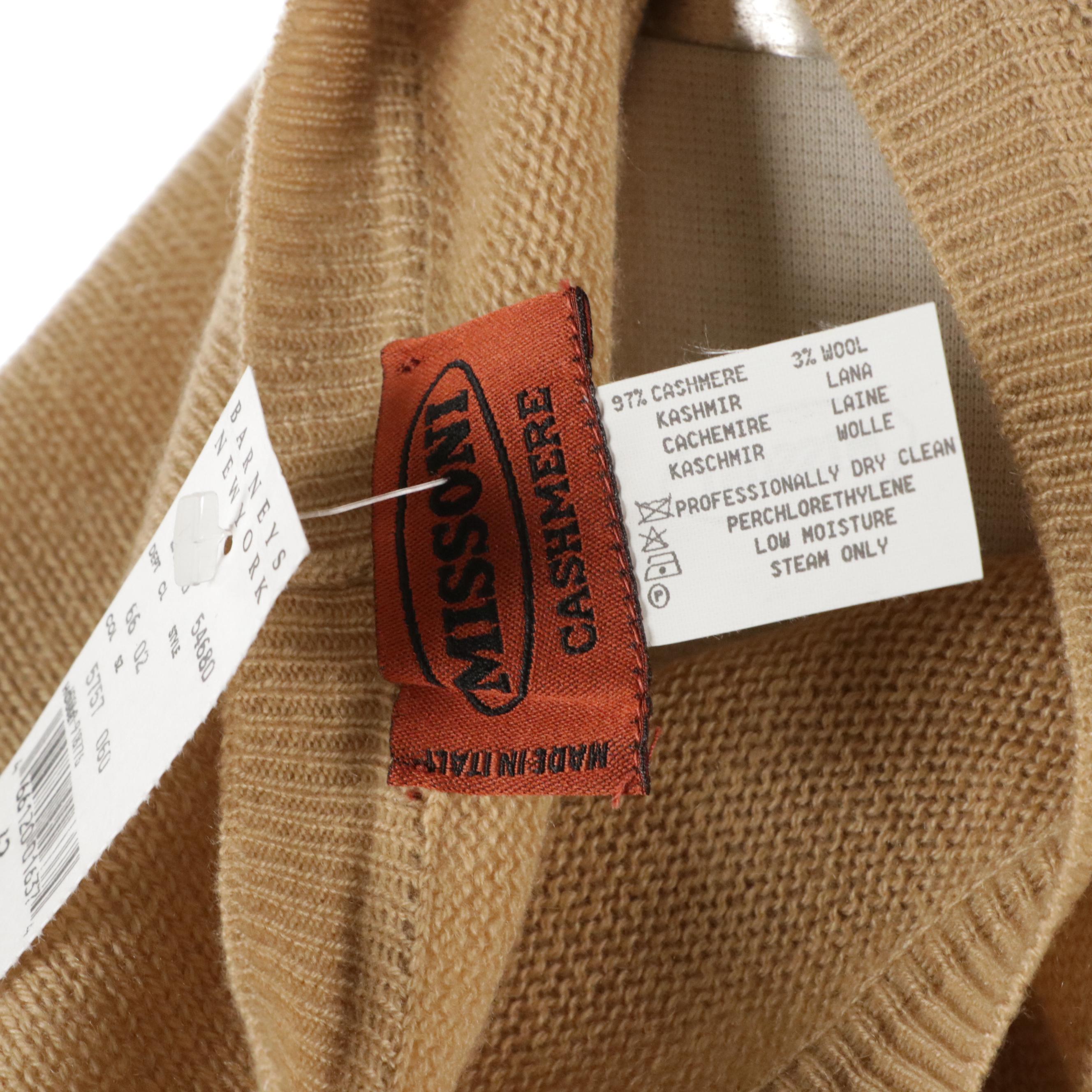 Missoni Orange Label Striped Sequin Knee-Length Skirt and Beige Cashmere Sweater