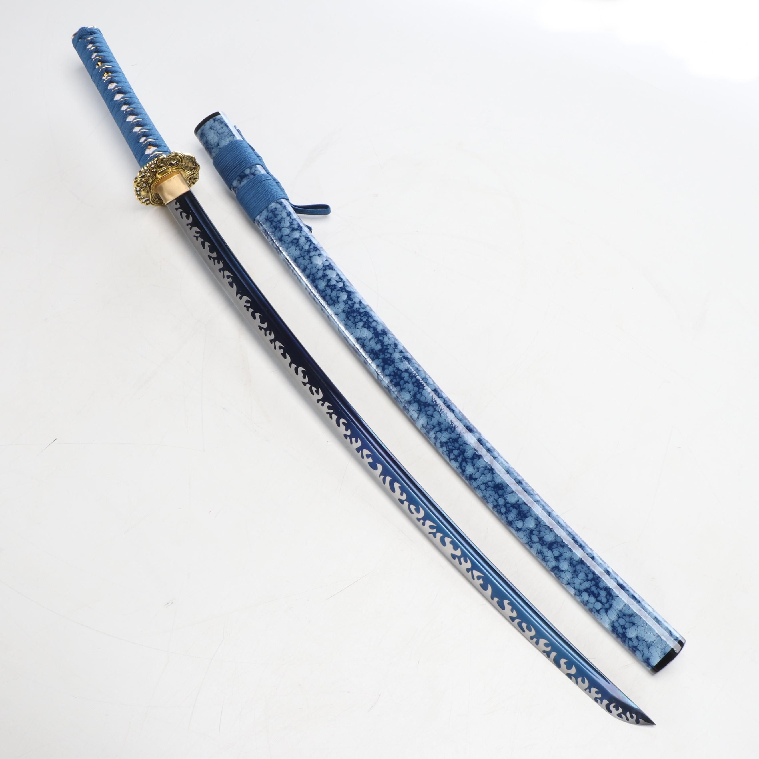 Contemporary Japanese Style Katana with Sheath and Case