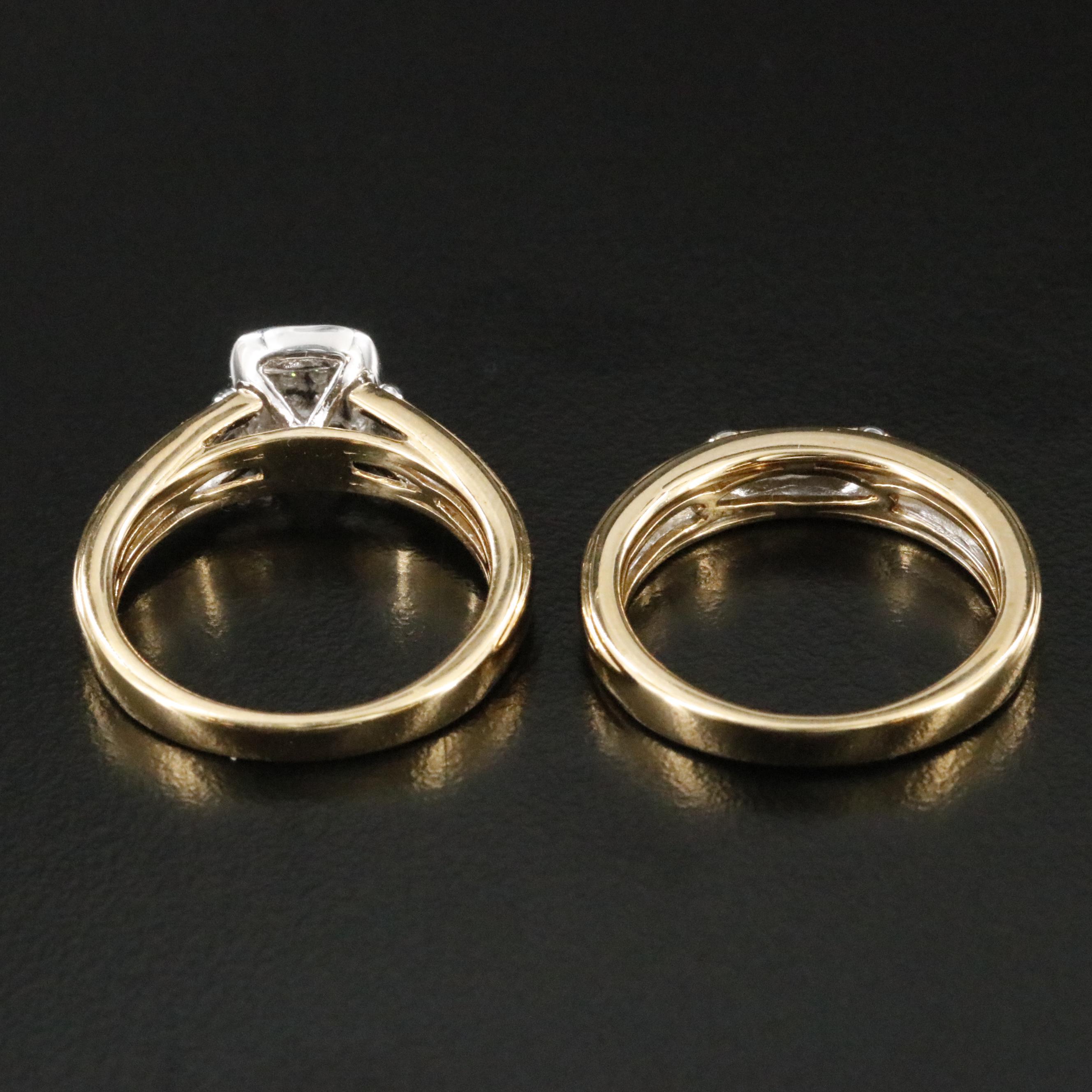 Sterling Diamond Ring Set