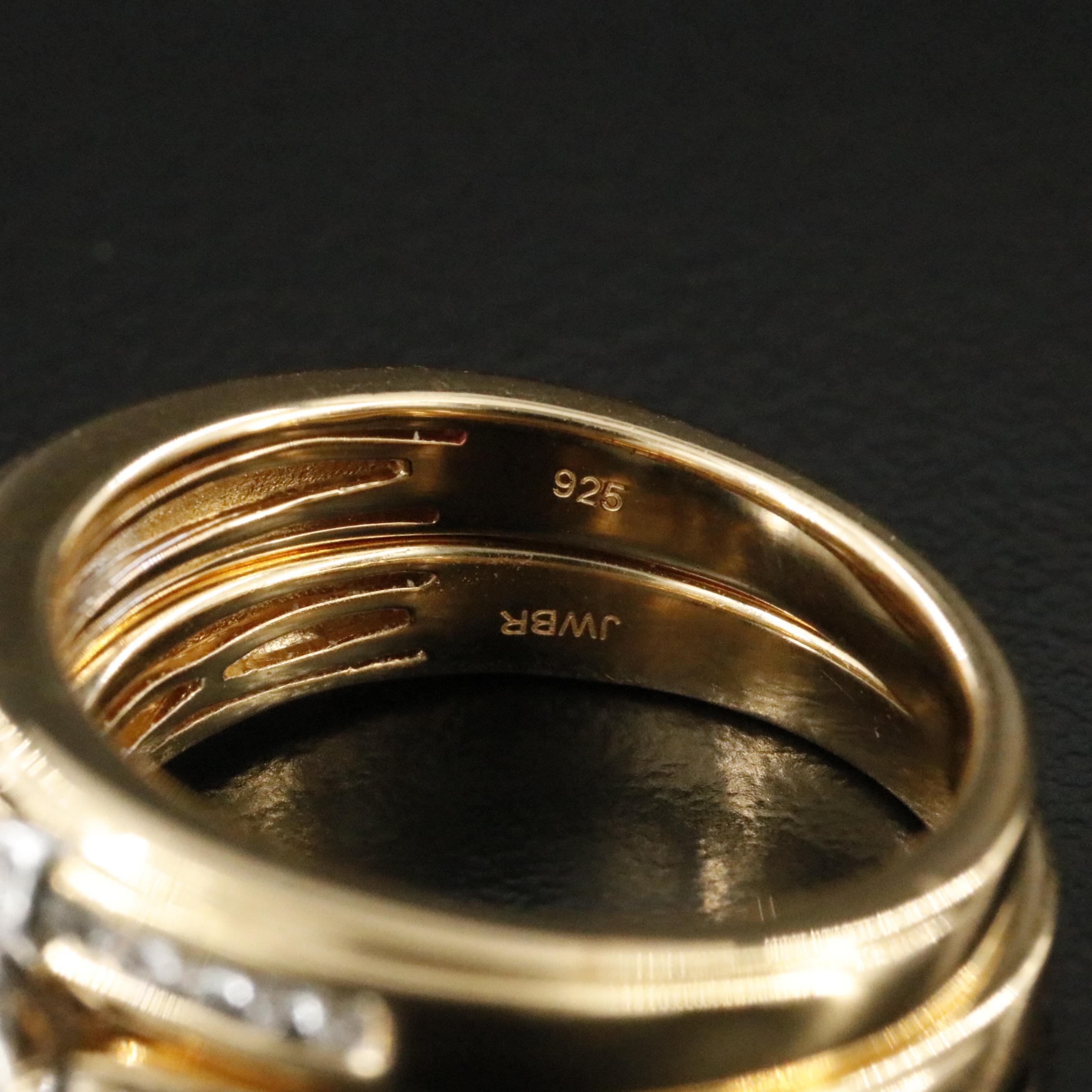 Sterling Diamond Ring Set