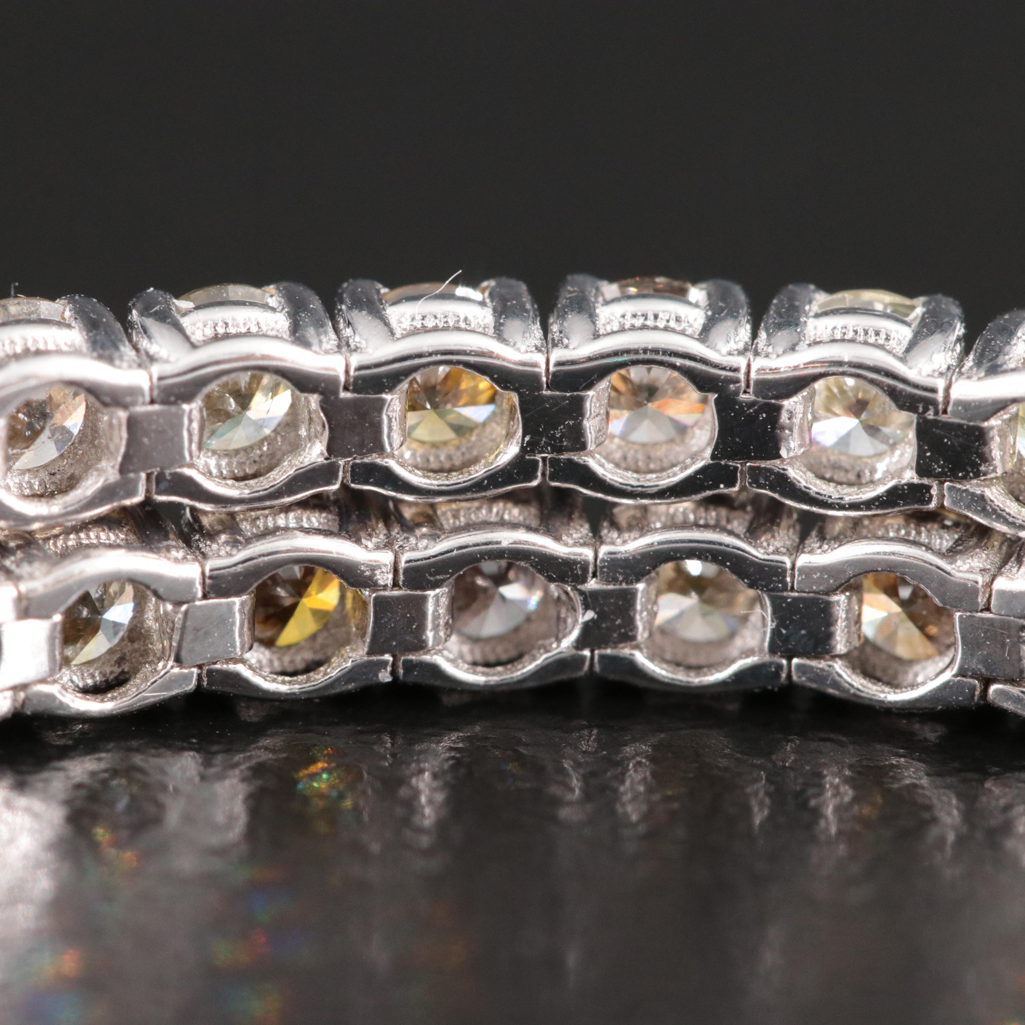 14K 5.55 CTW Fancy Diamond Line Bracelet with IGI Jewelry Report