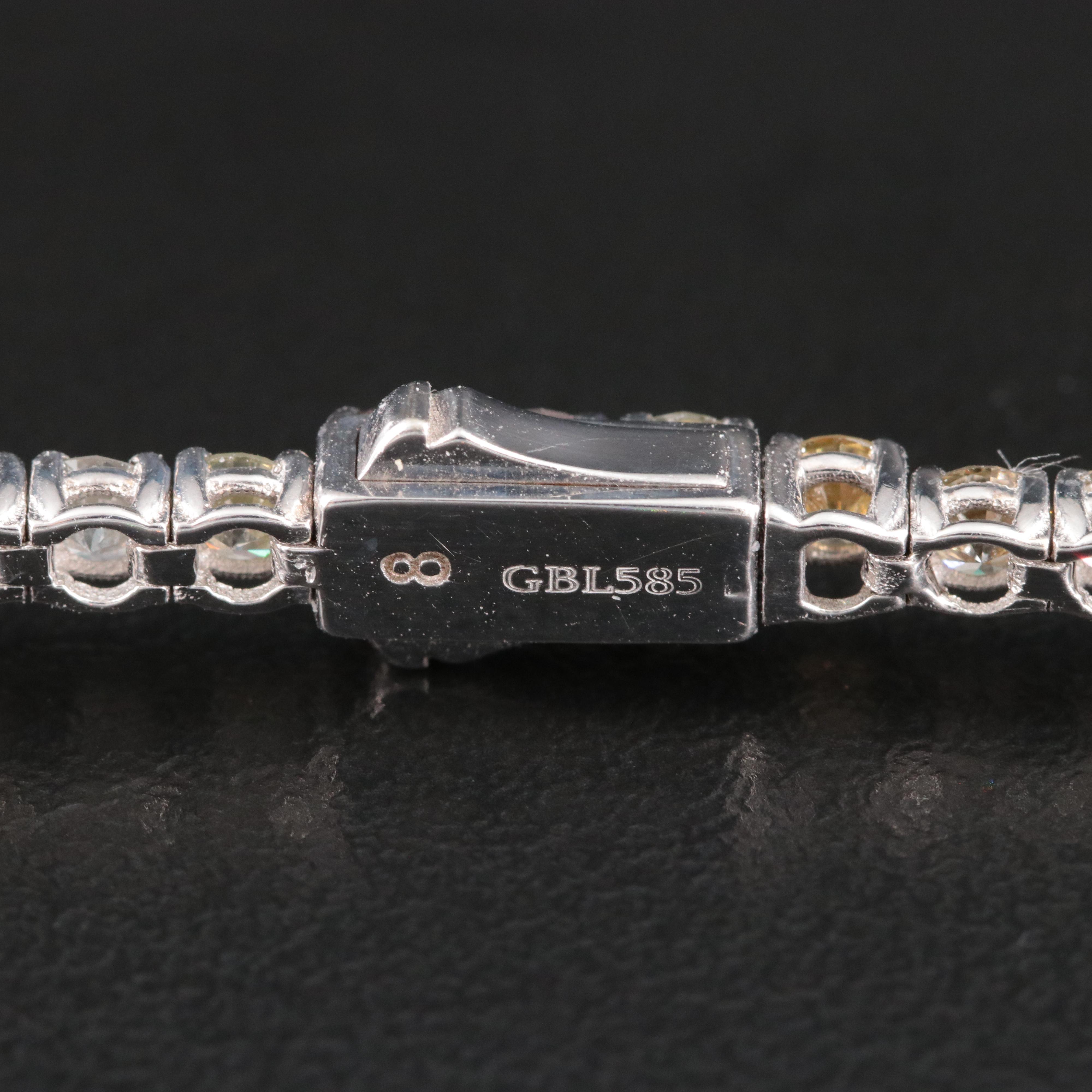 14K 5.55 CTW Fancy Diamond Line Bracelet with IGI Jewelry Report