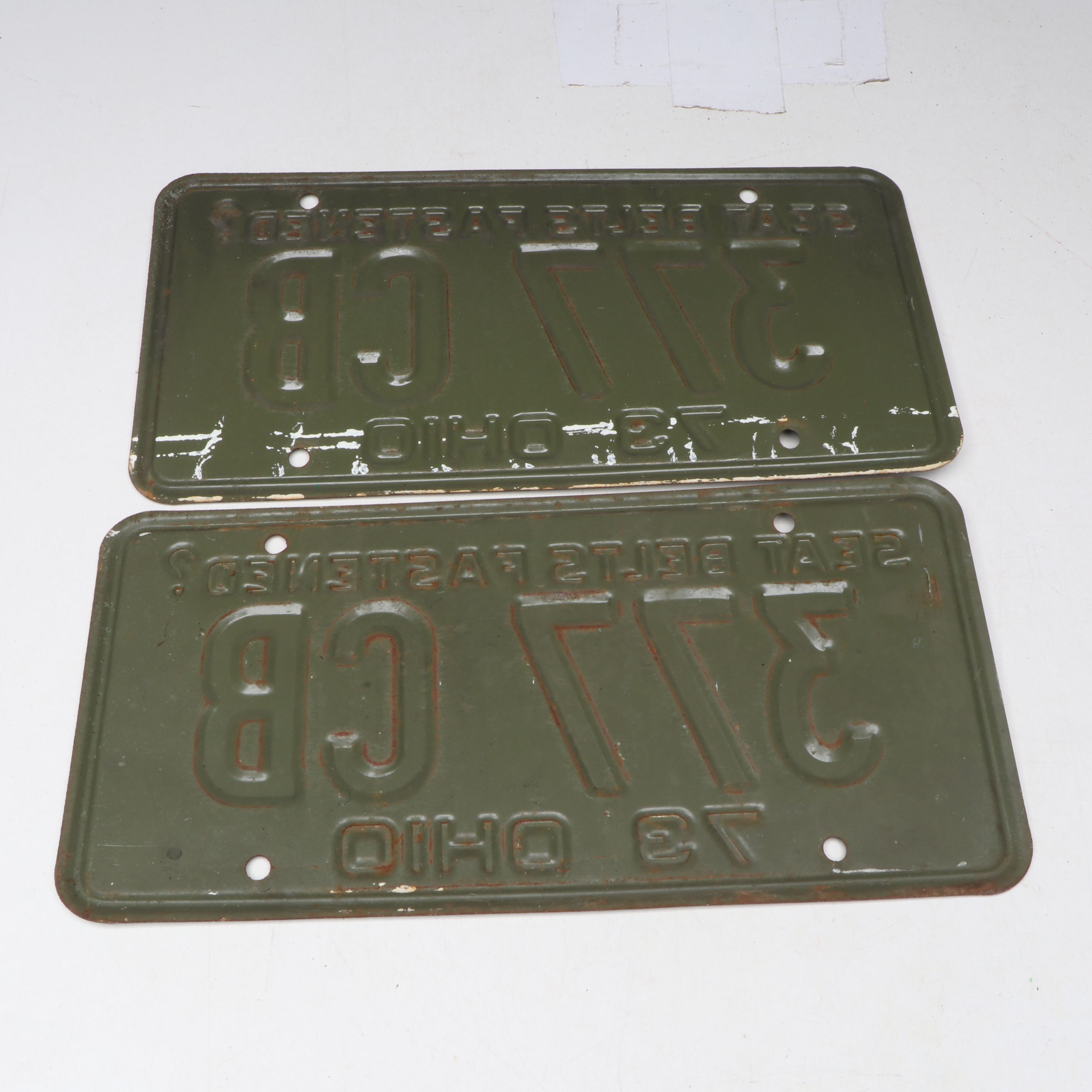 1970-1973 Ohio License Plates
