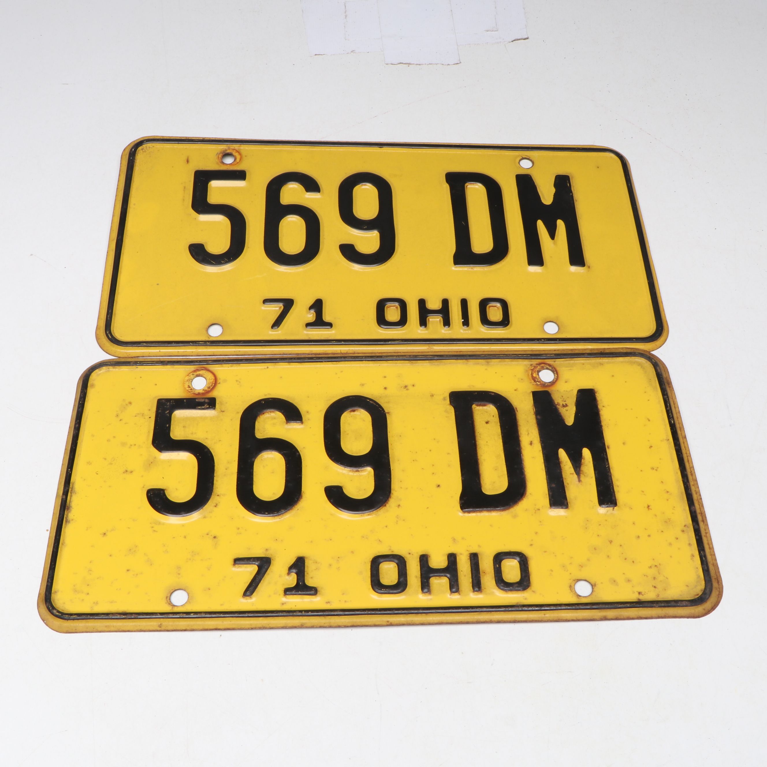 1970-1973 Ohio License Plates