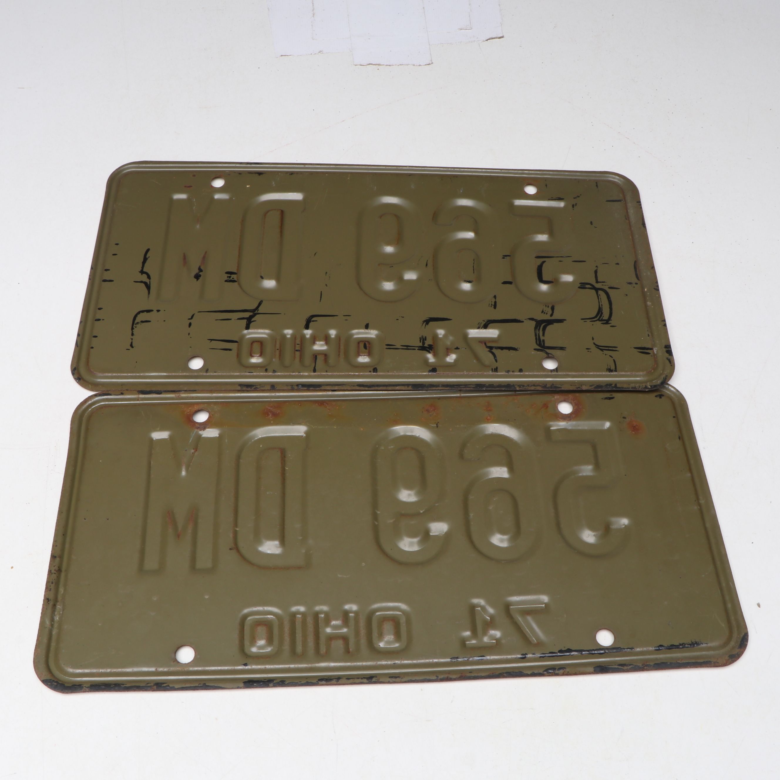 1970-1973 Ohio License Plates