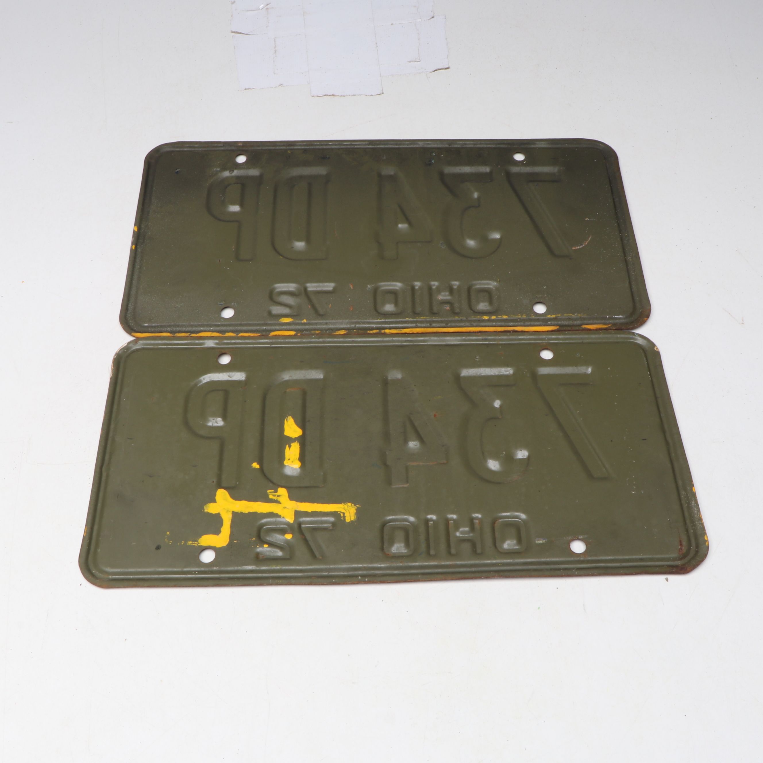 1970-1973 Ohio License Plates