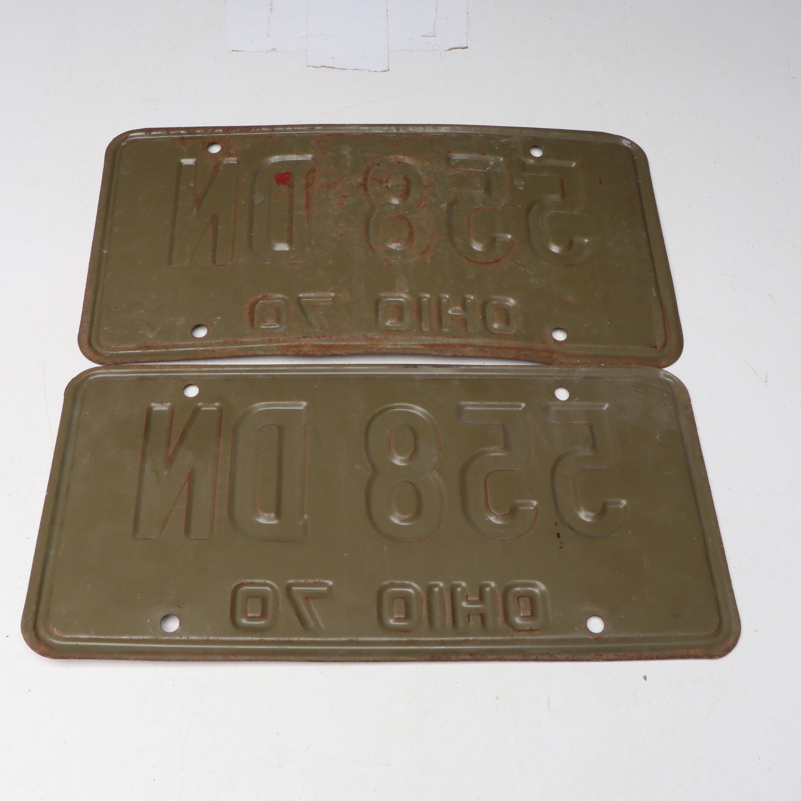 1970-1973 Ohio License Plates