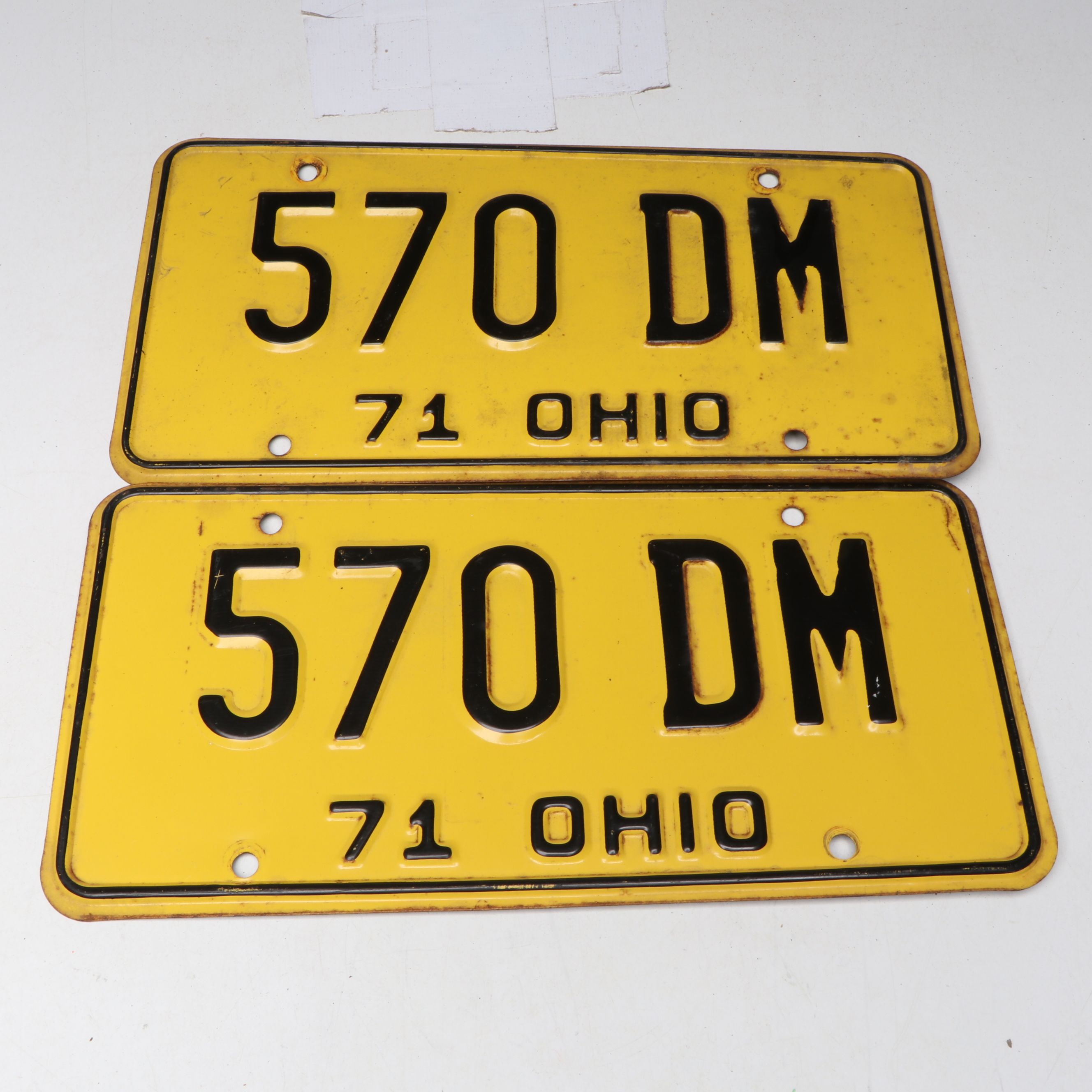 1970-1973 Ohio License Plates