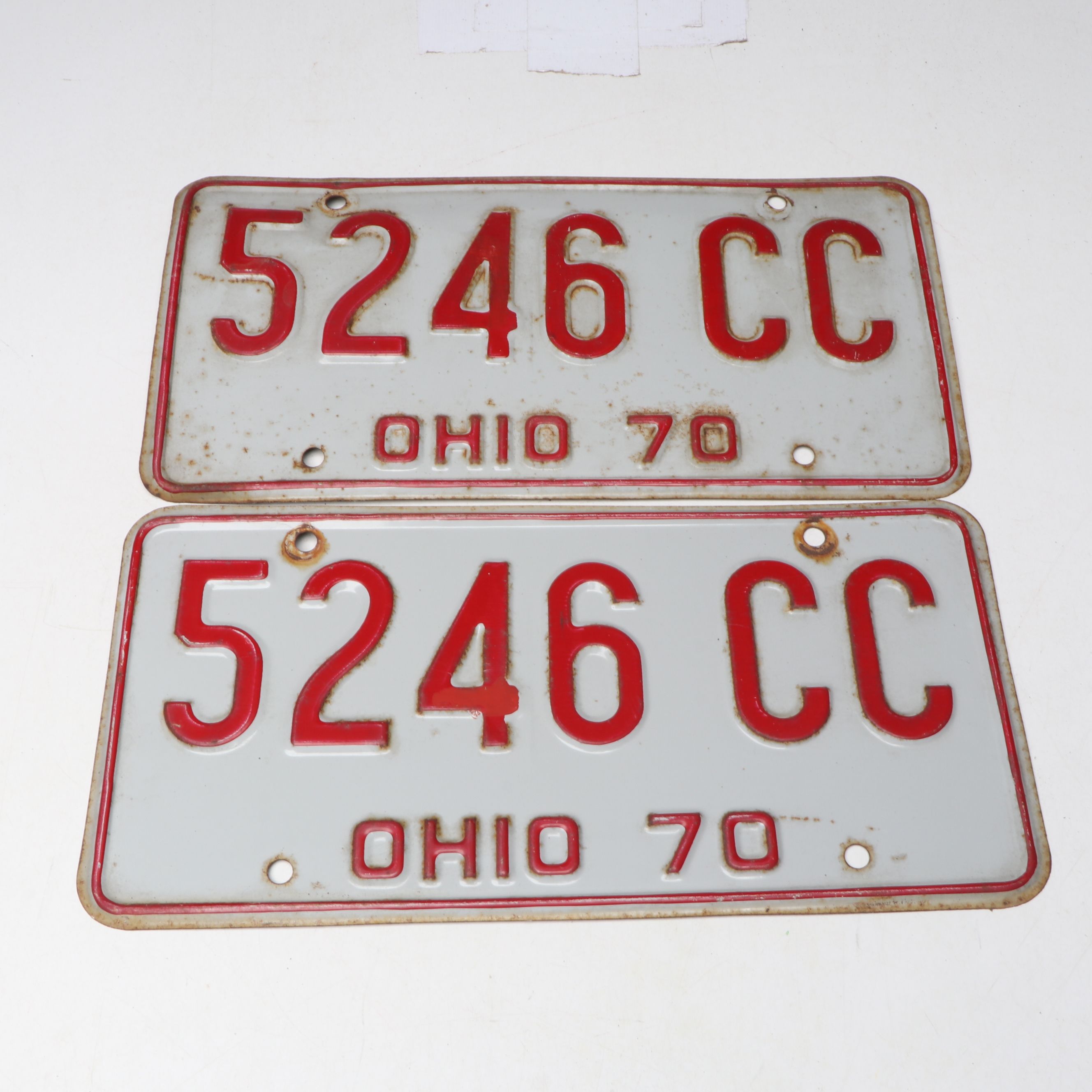 1970-1973 Ohio License Plates