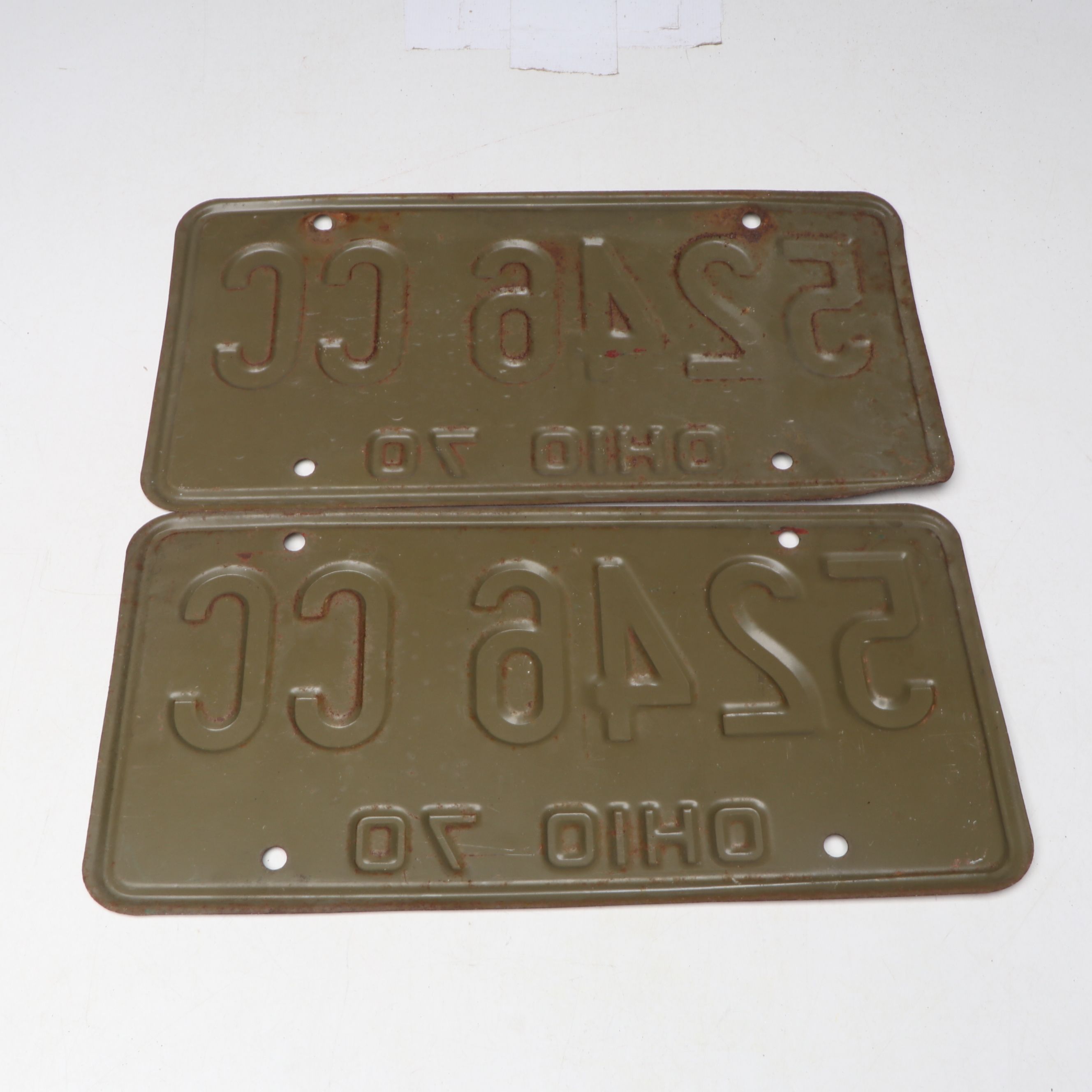 1970-1973 Ohio License Plates