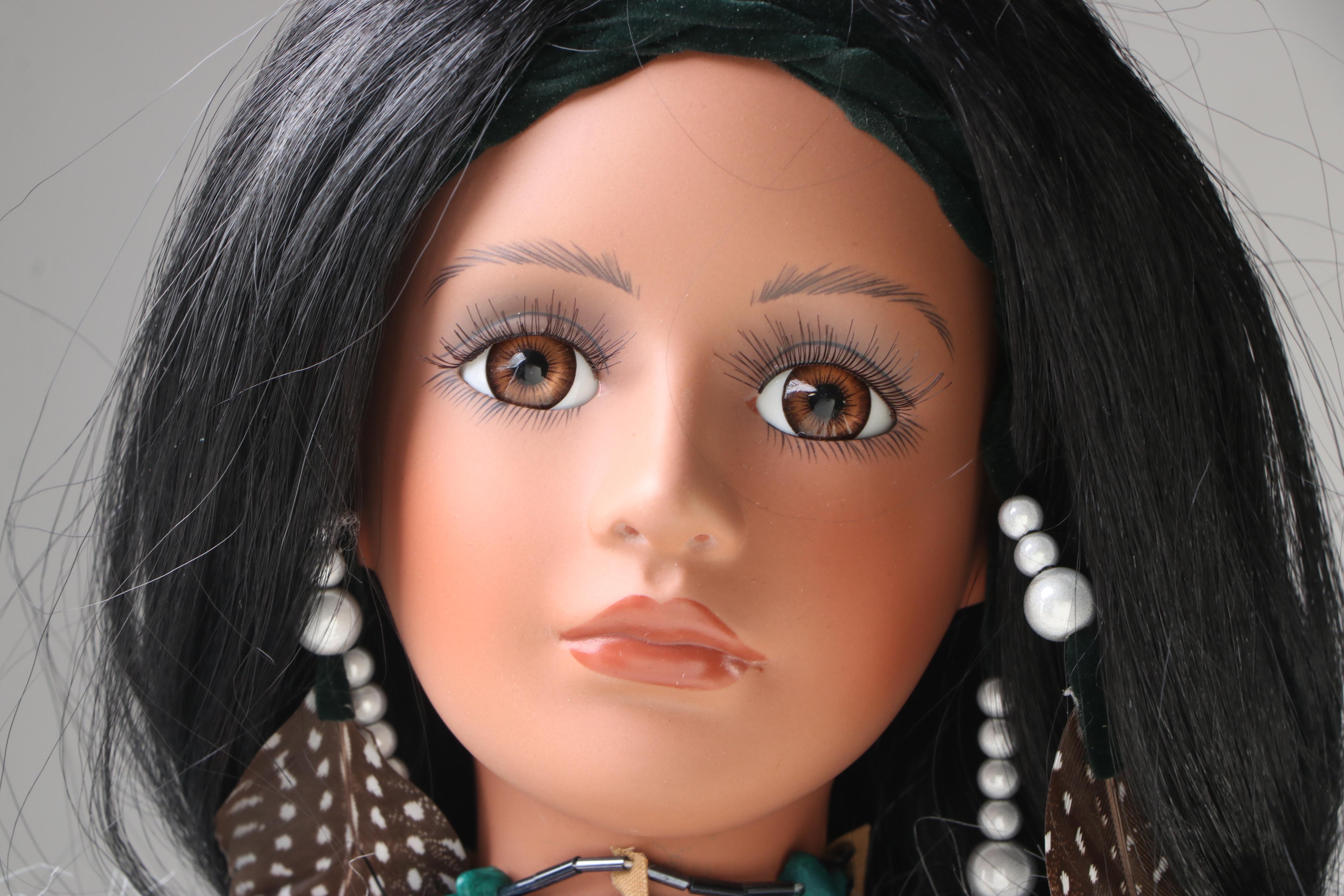 Timeless Collection "Lady Crow" Bisque and Fur Doll