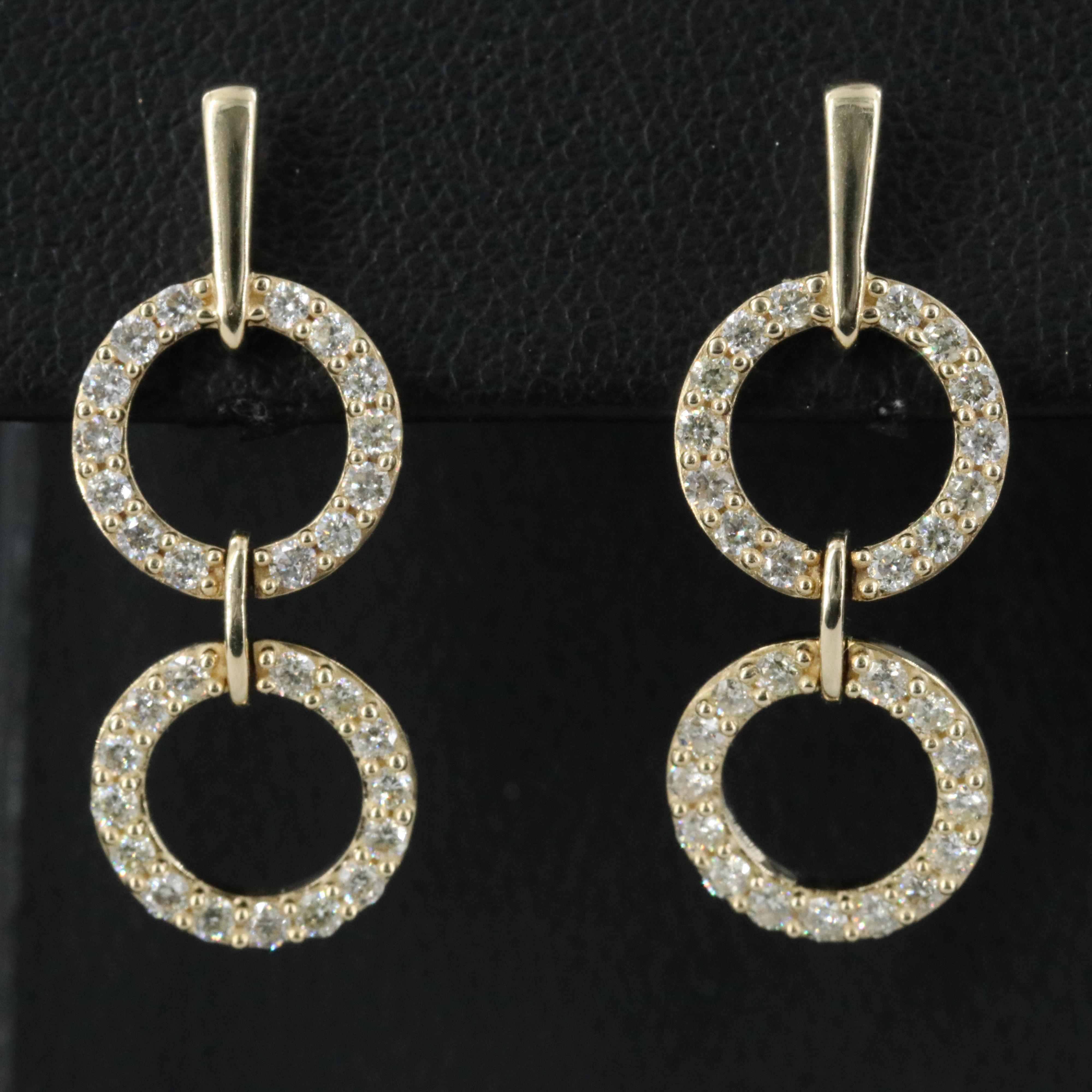 14K 0.86 CTW Diamond Circle Earrings