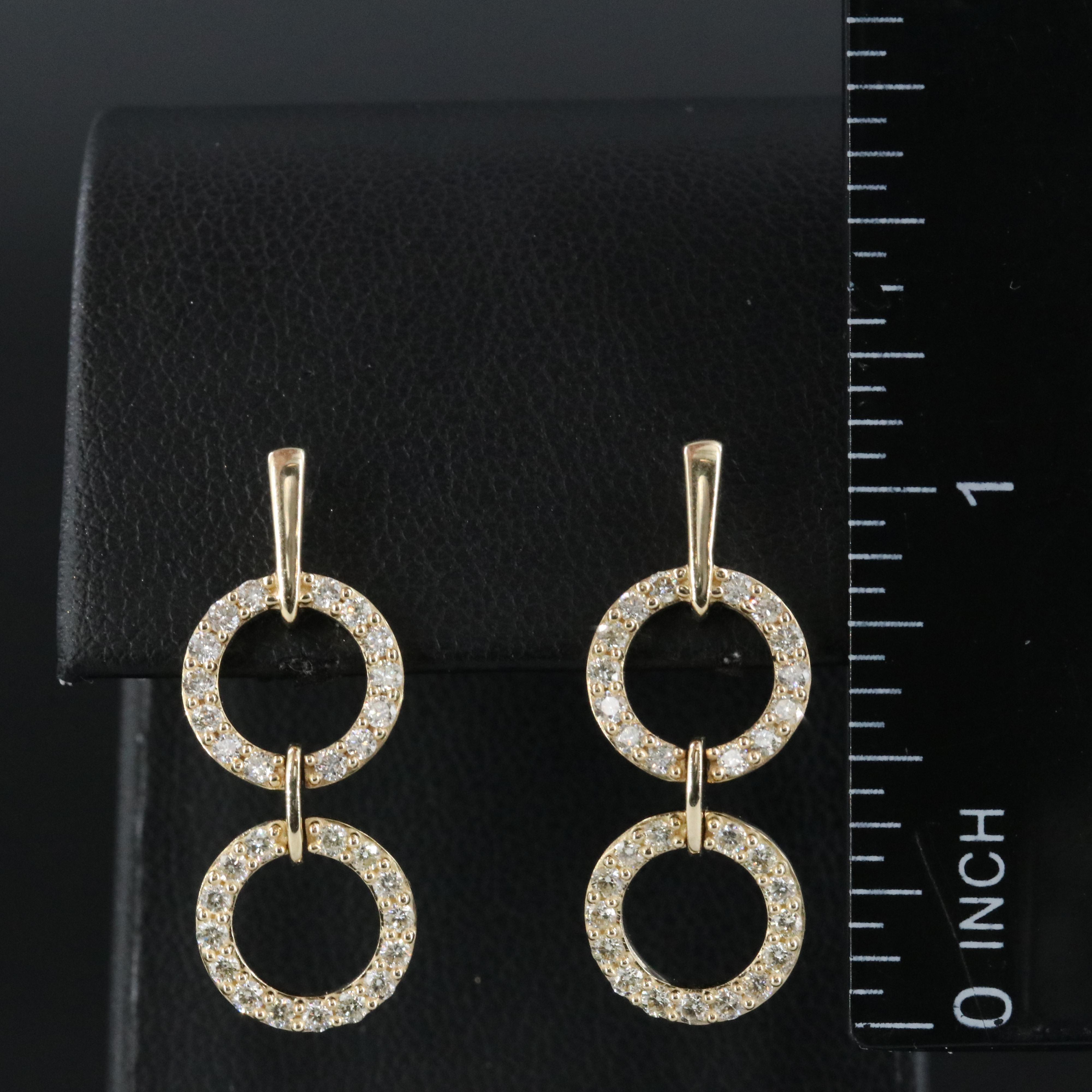 14K 0.86 CTW Diamond Circle Earrings