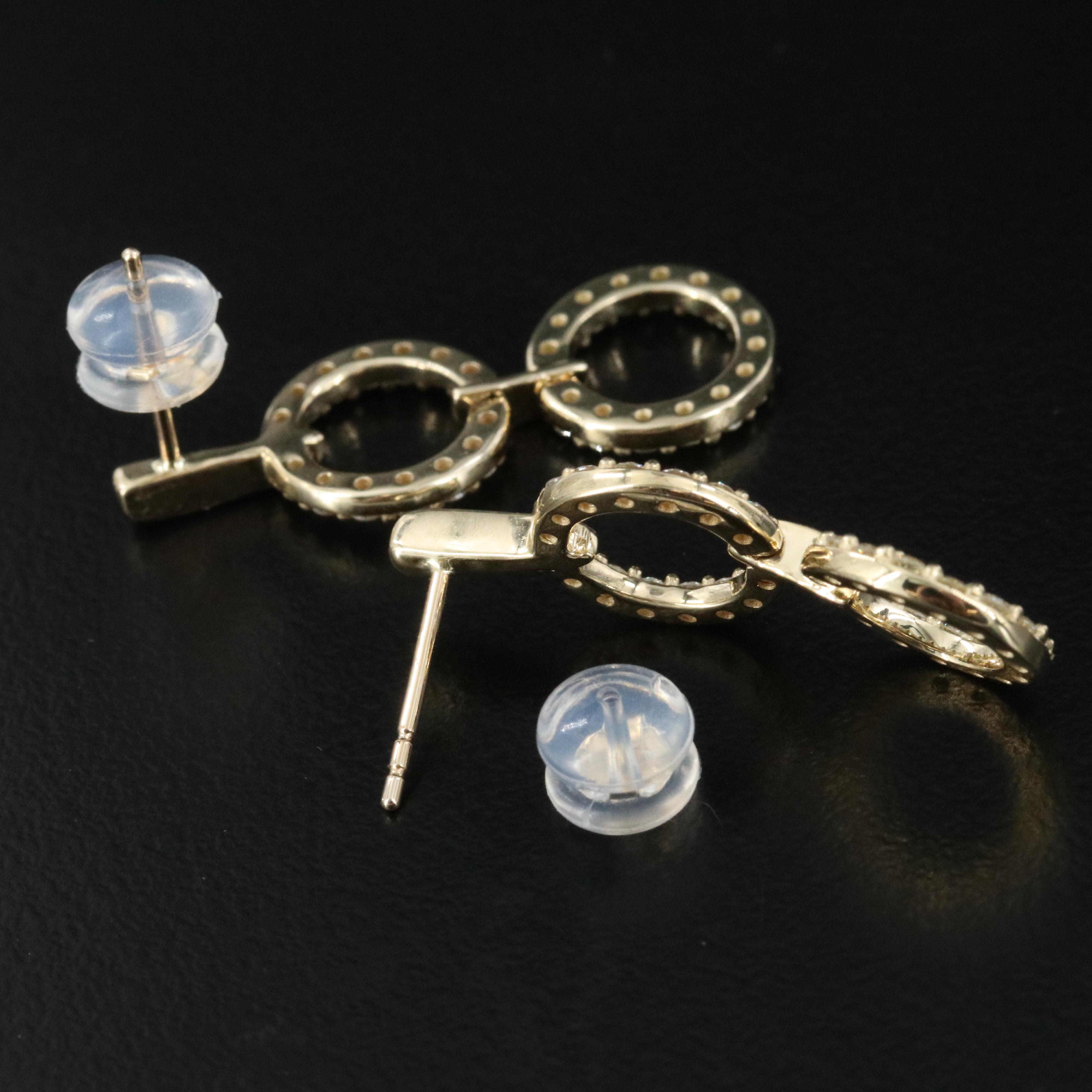 14K 0.86 CTW Diamond Circle Earrings