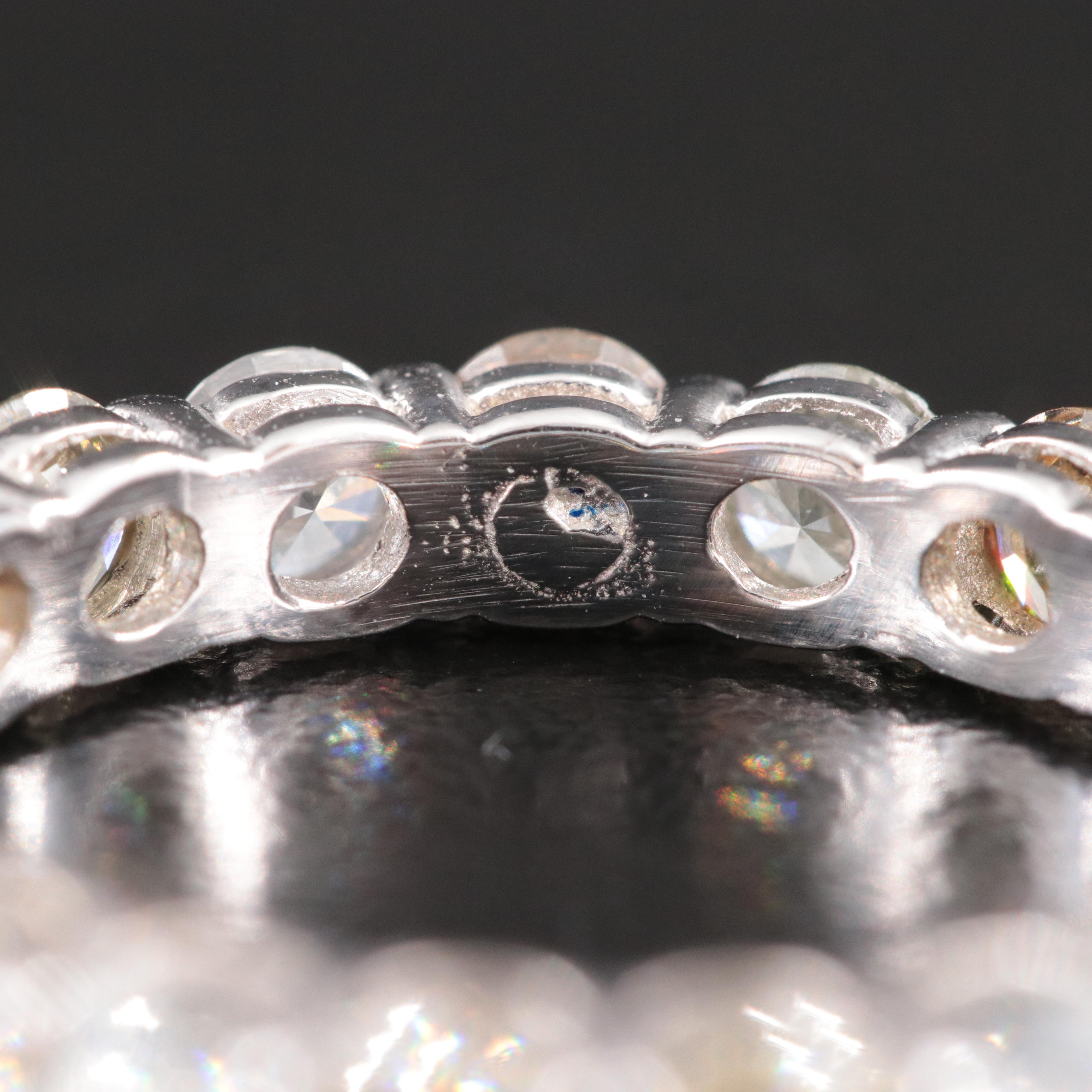18K 3.10 CTW Fancy Diamond Eternity Ring with IGI Jewelry Report