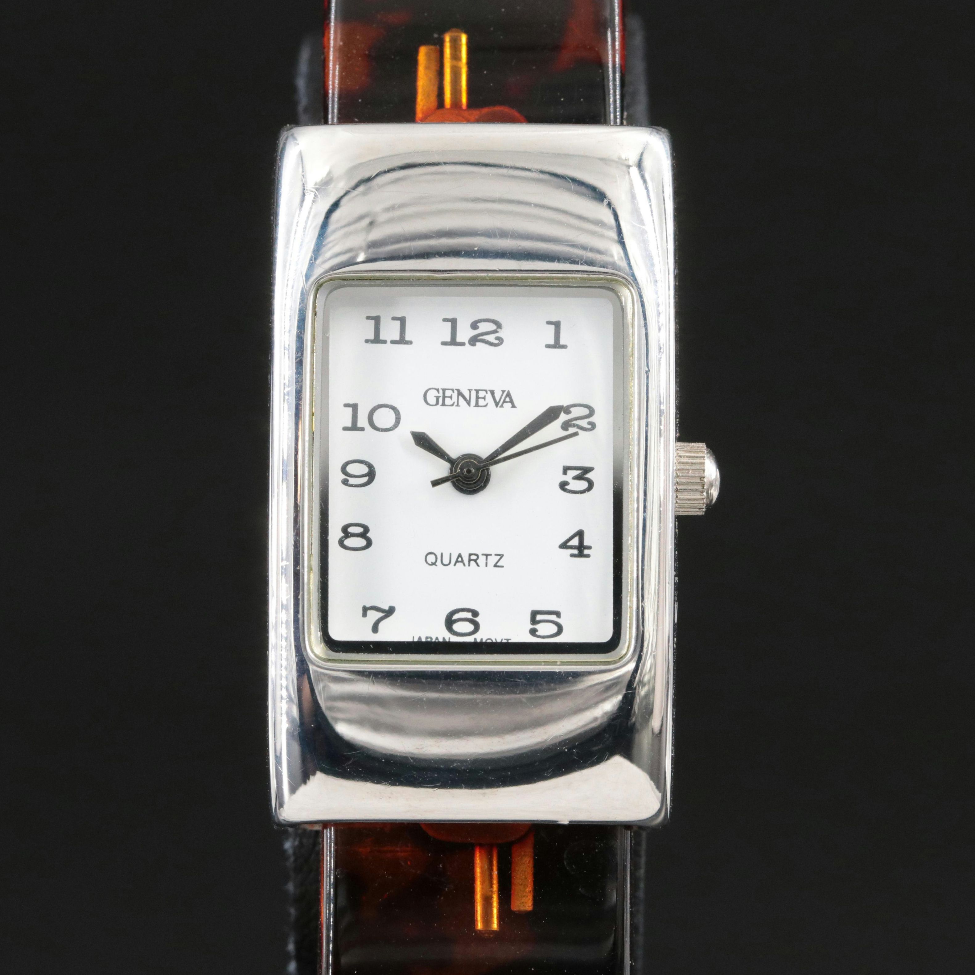 Geneva Spring Loaded Cuff Watch