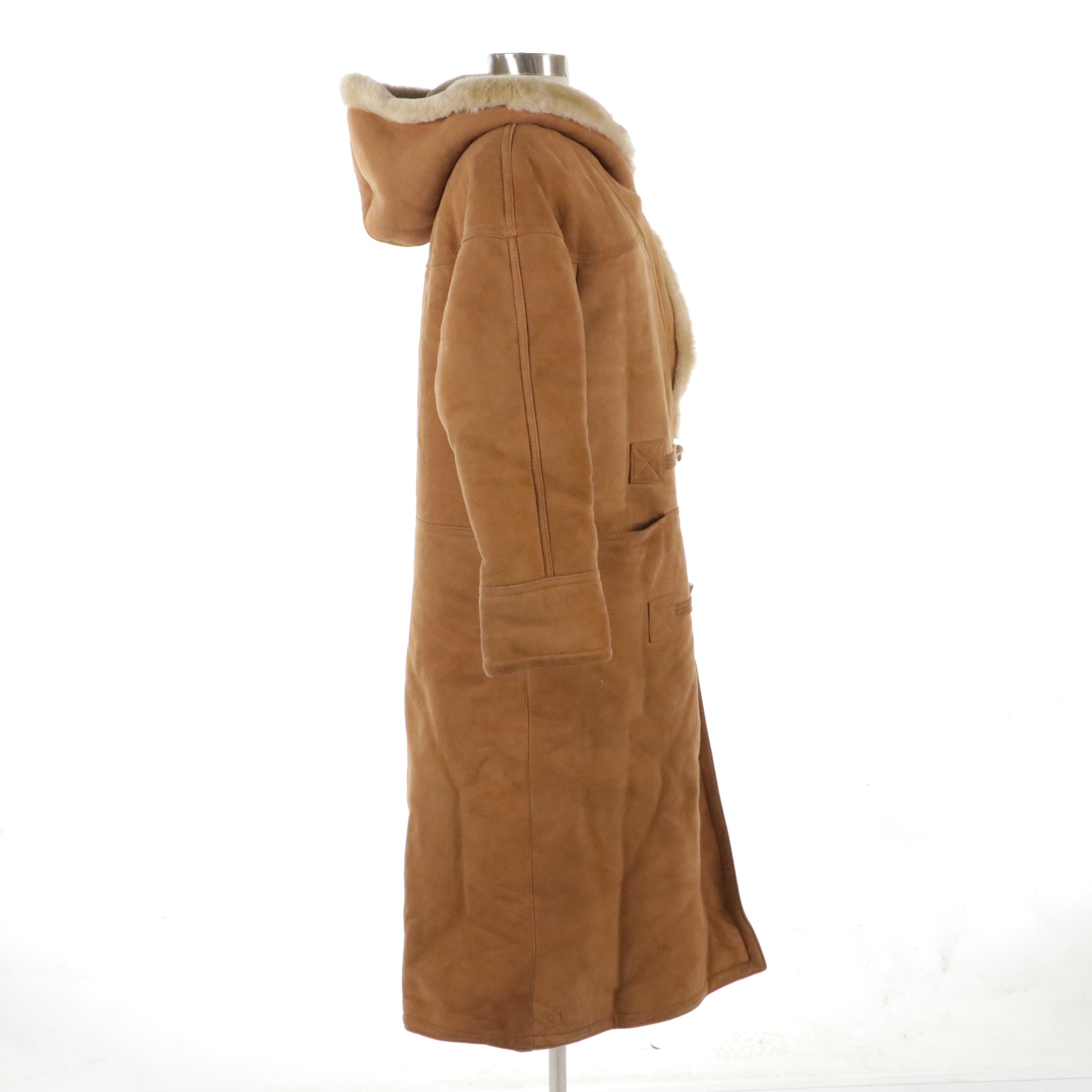 Sawyer of Napa Vintage Sheepskin Shearling Duffel Coat