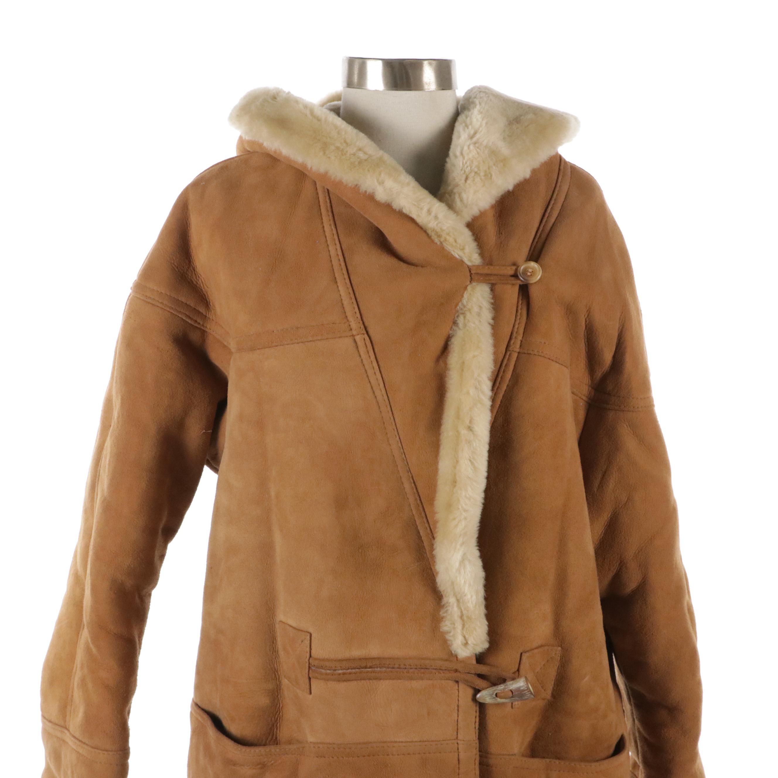Sawyer of Napa Vintage Sheepskin Shearling Duffel Coat