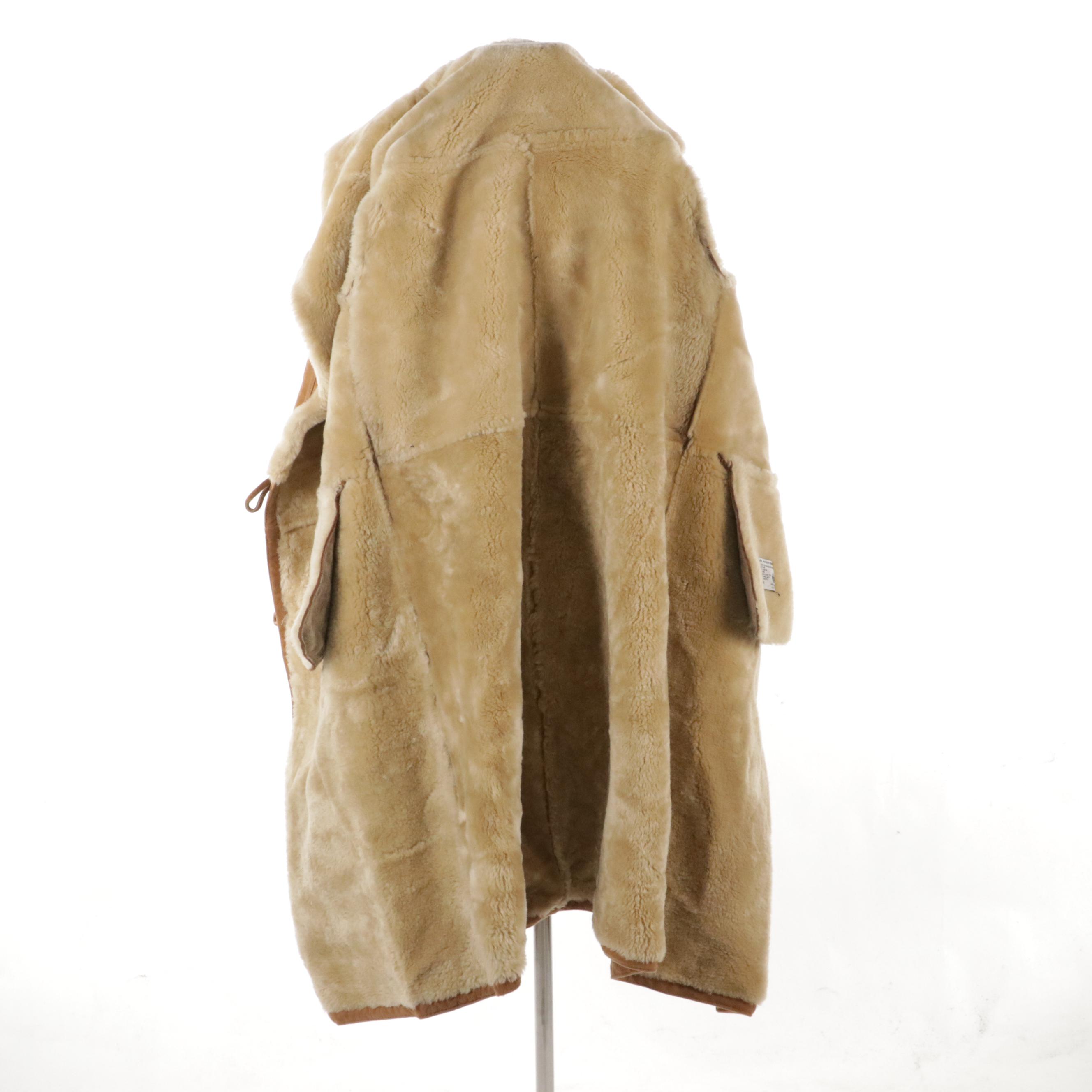 Sawyer of Napa Vintage Sheepskin Shearling Duffel Coat