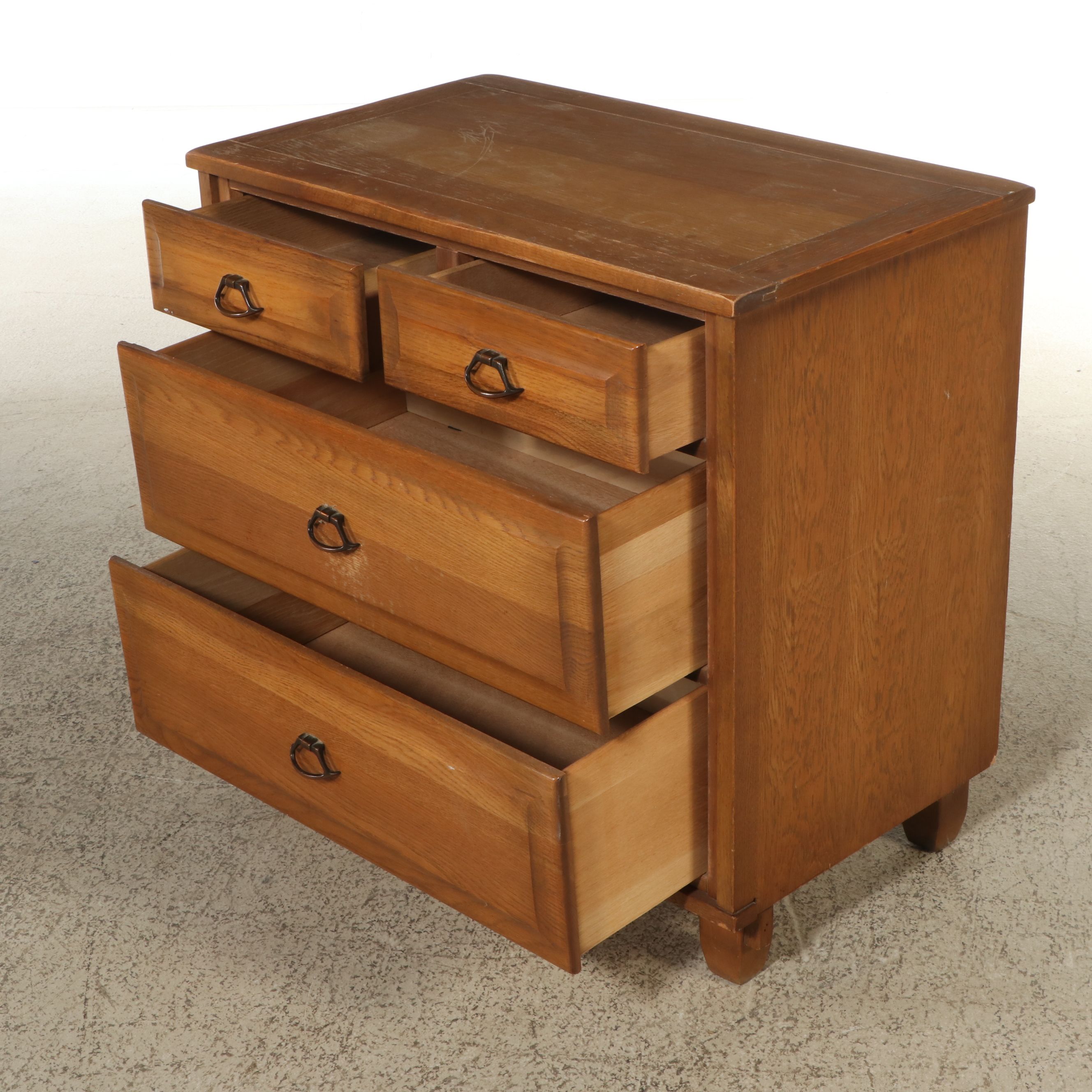 Arts & Crafts Style Oak Dresser and Chests of Drawers