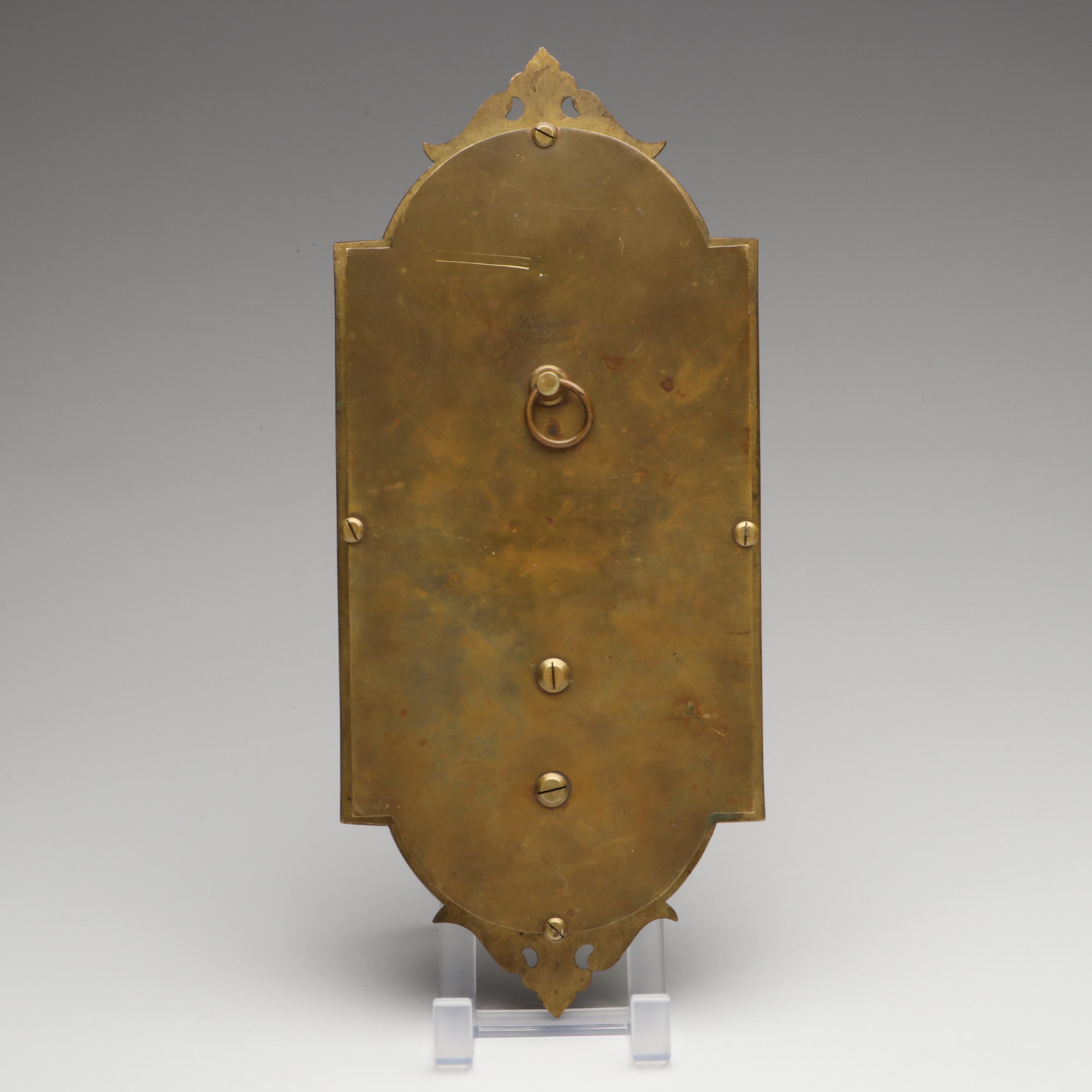 French Brass and Calcite Marble with Other Crucifix Holy Water Fonts