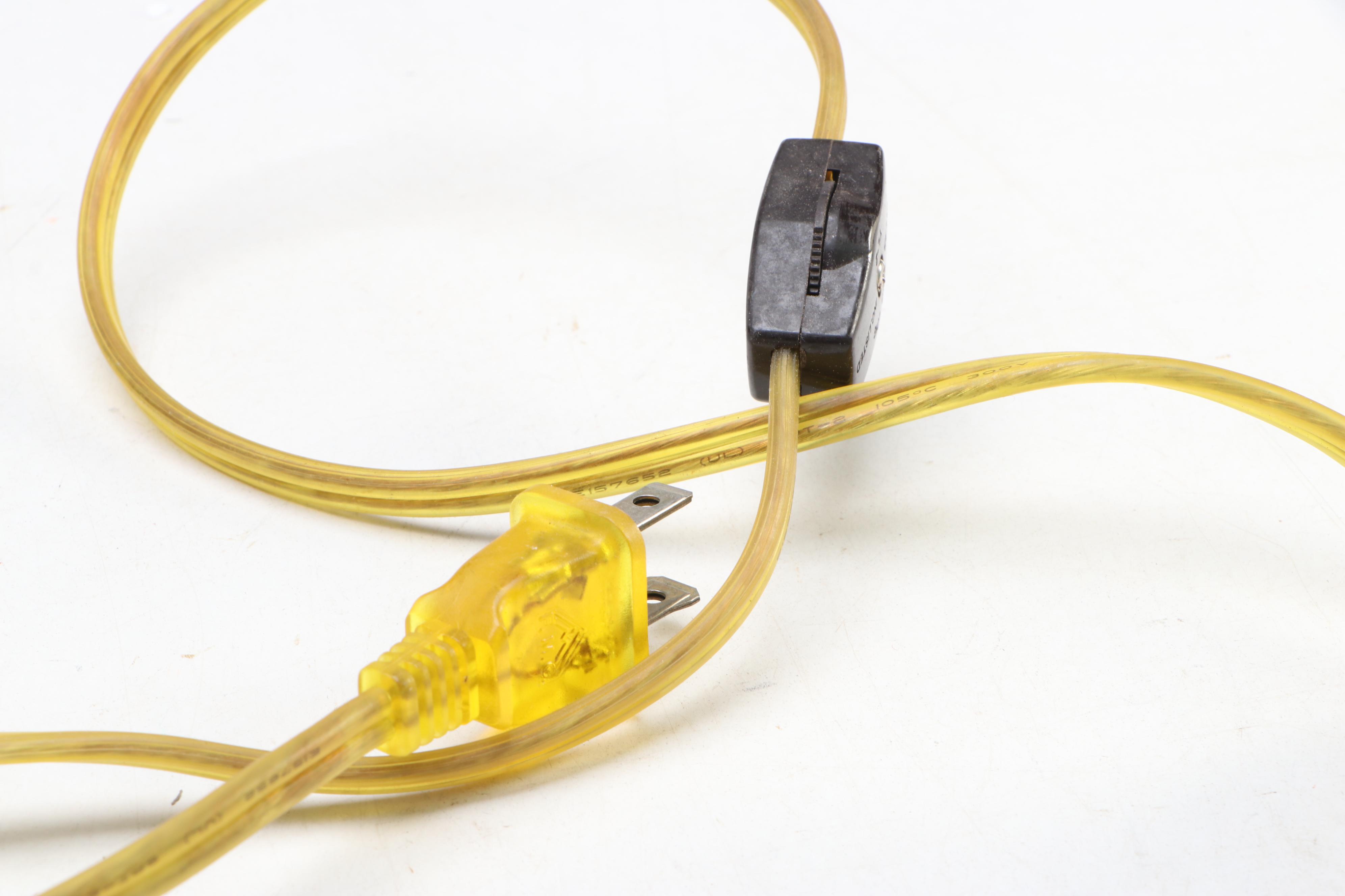 Green Glass and Brass Parlor Accent Lamp