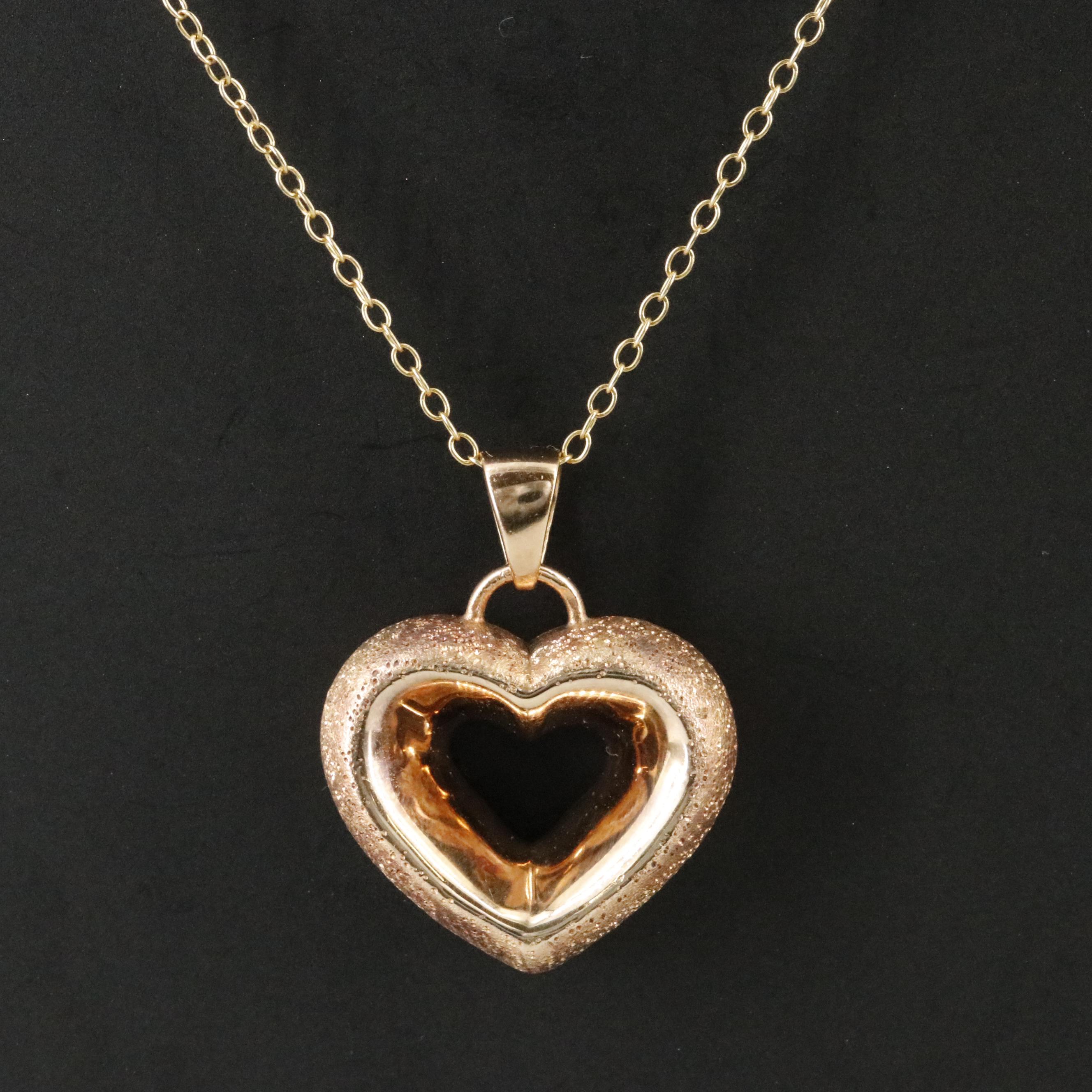 Charles Garnier Sterling Heart Pendant Necklace