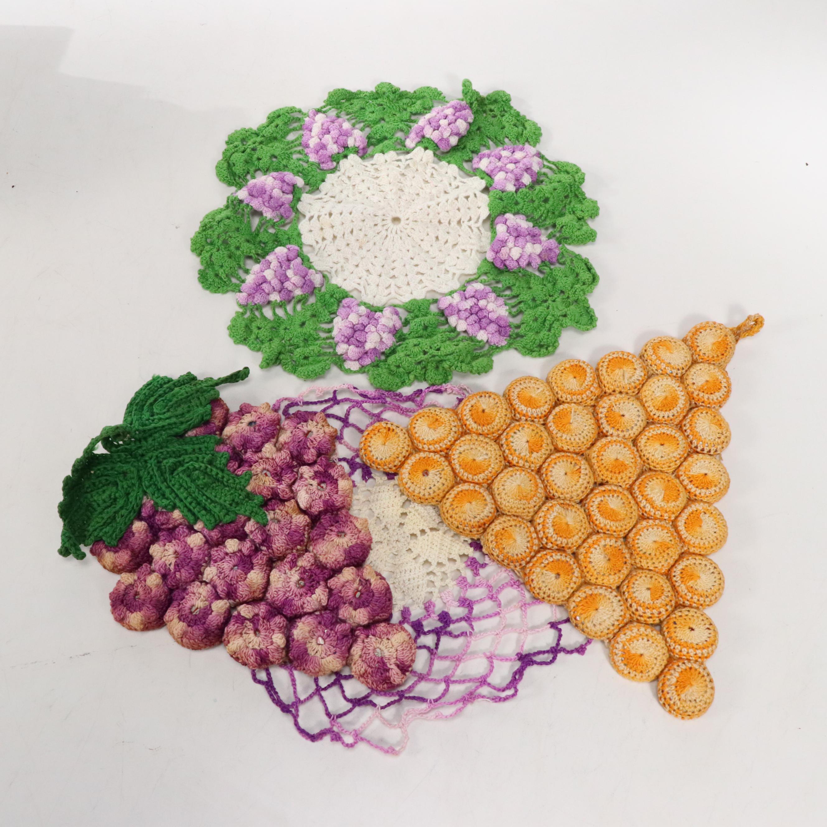 Lindstrom Toy Sewing Machine with Hand-Embroidered Pillowcases and Other Linens