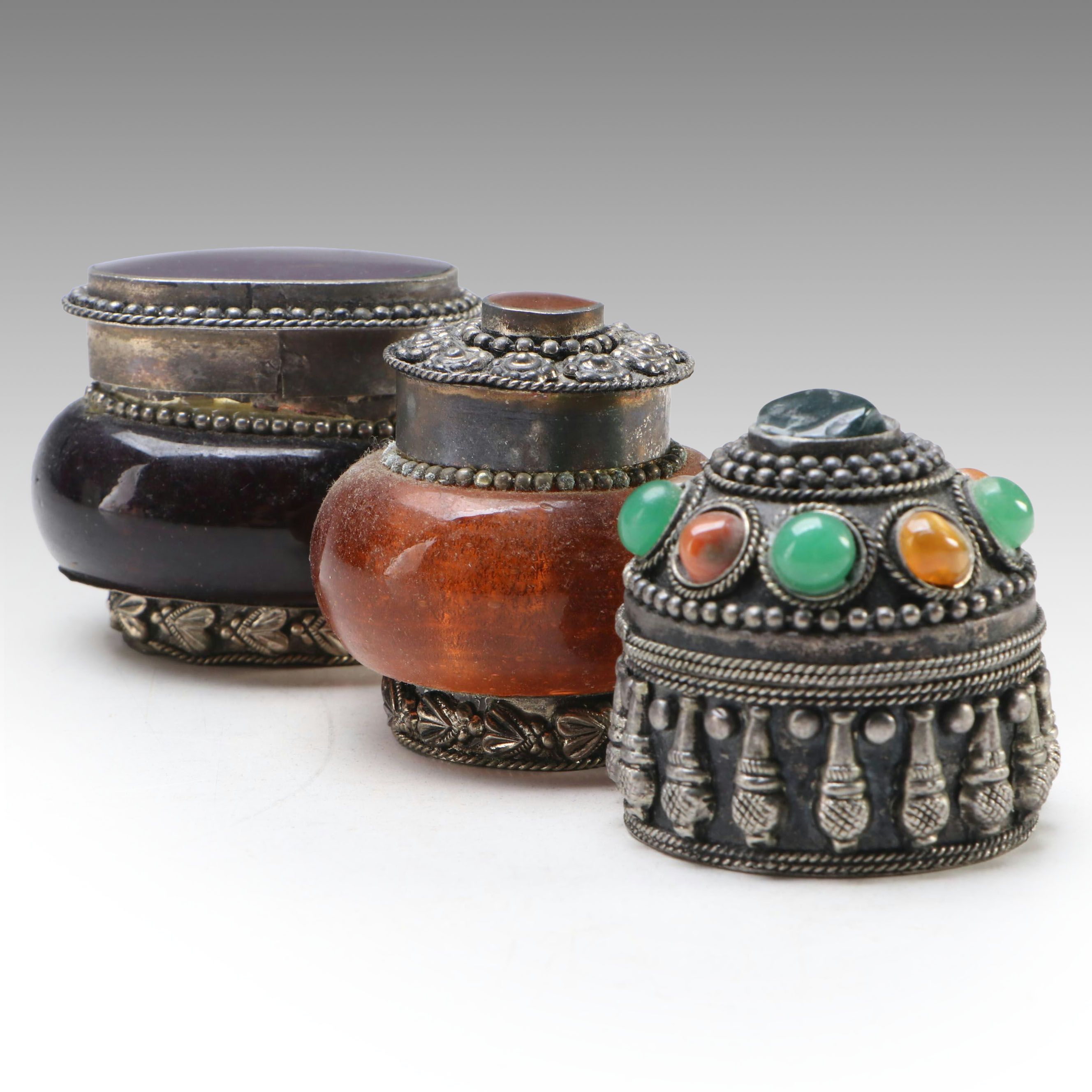 Glass and Metal Miniature Boxes