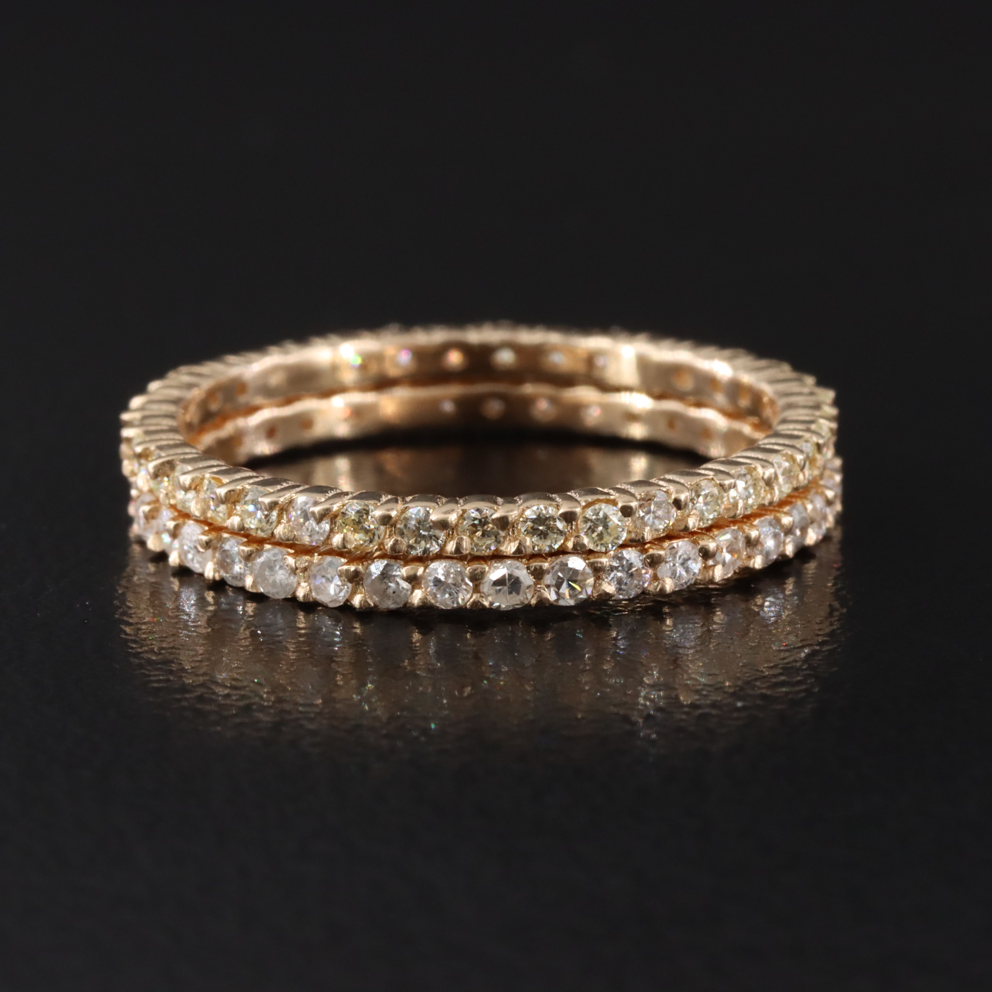 14K 0.95 CTW Diamond Eternity Rings