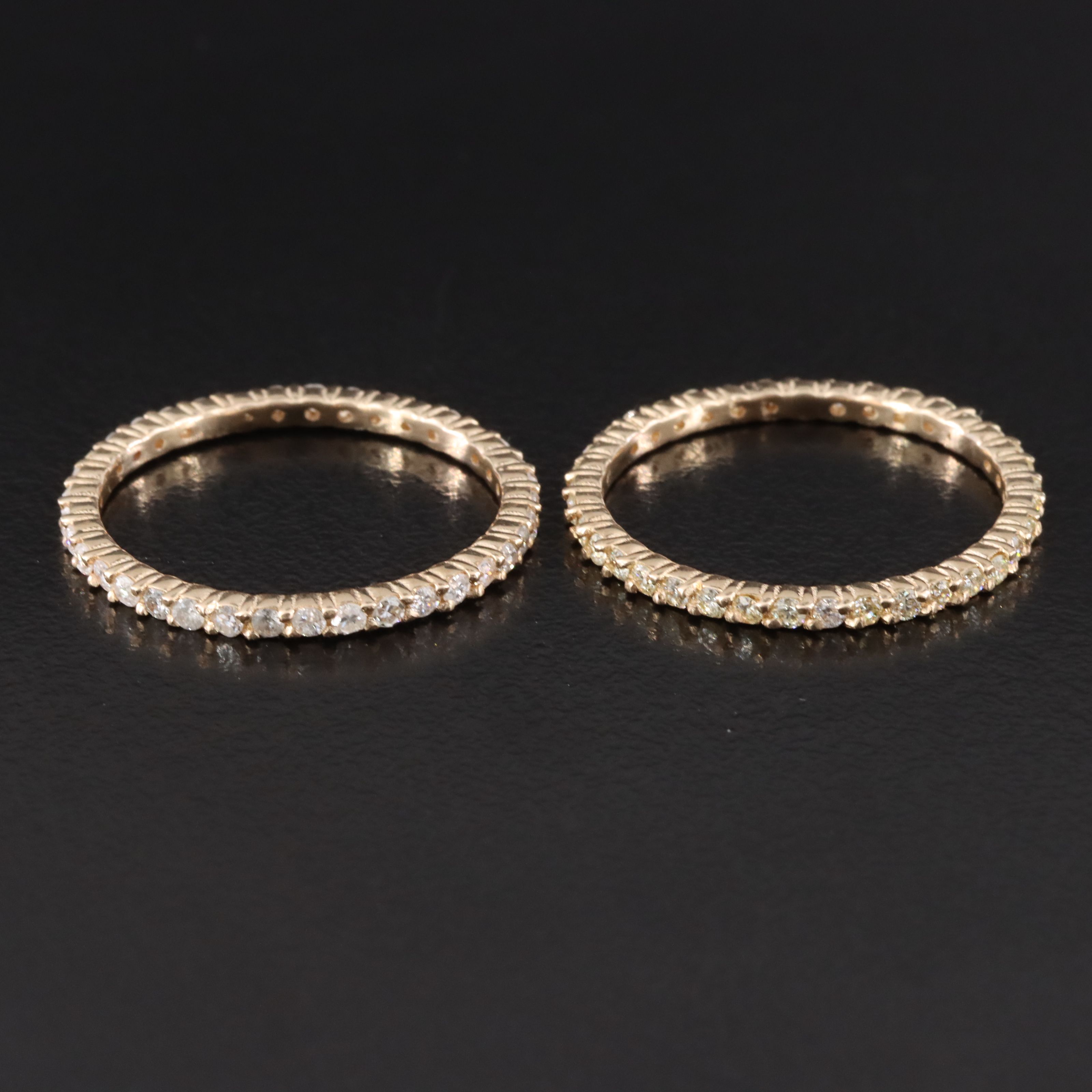 14K 0.95 CTW Diamond Eternity Rings