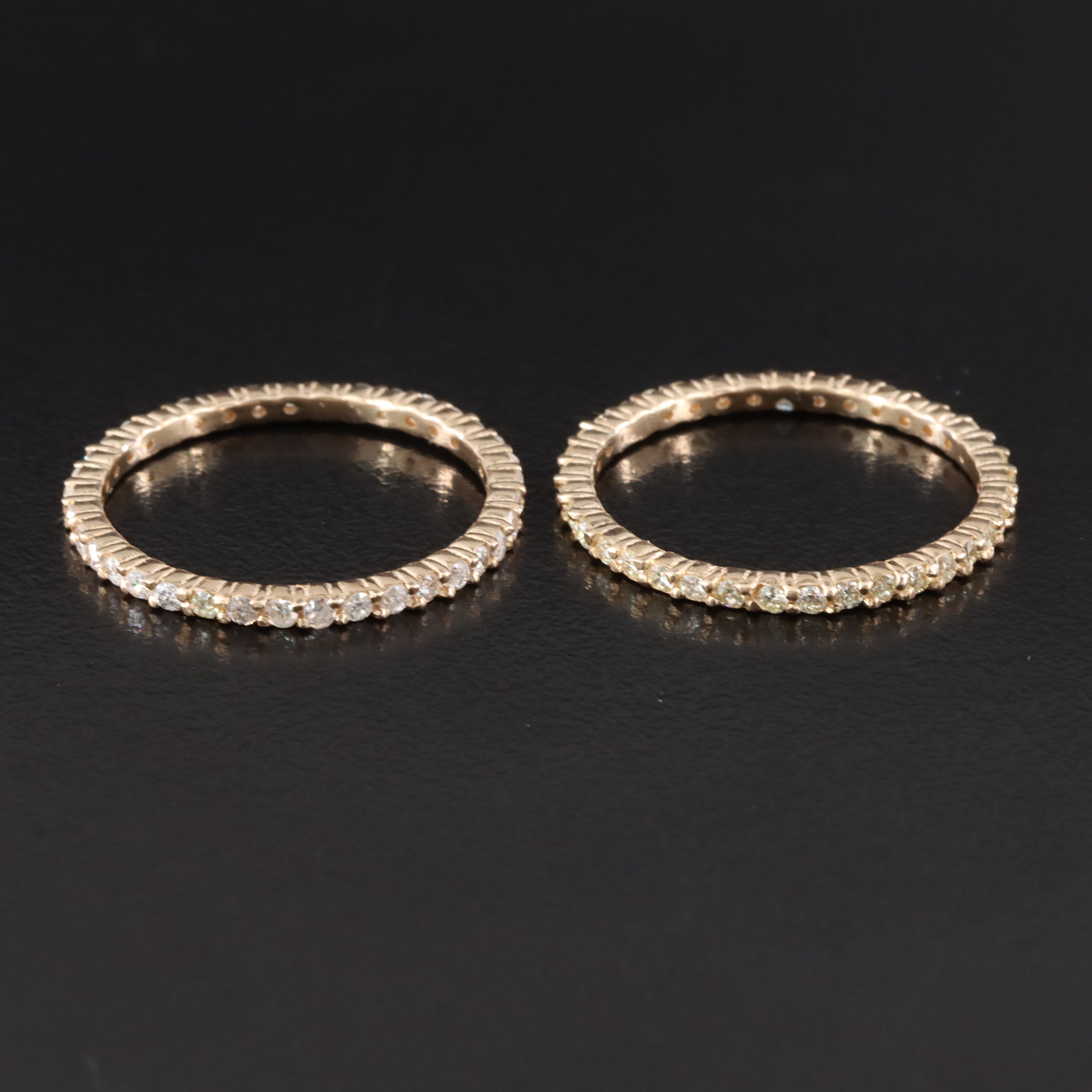 14K 0.95 CTW Diamond Eternity Rings