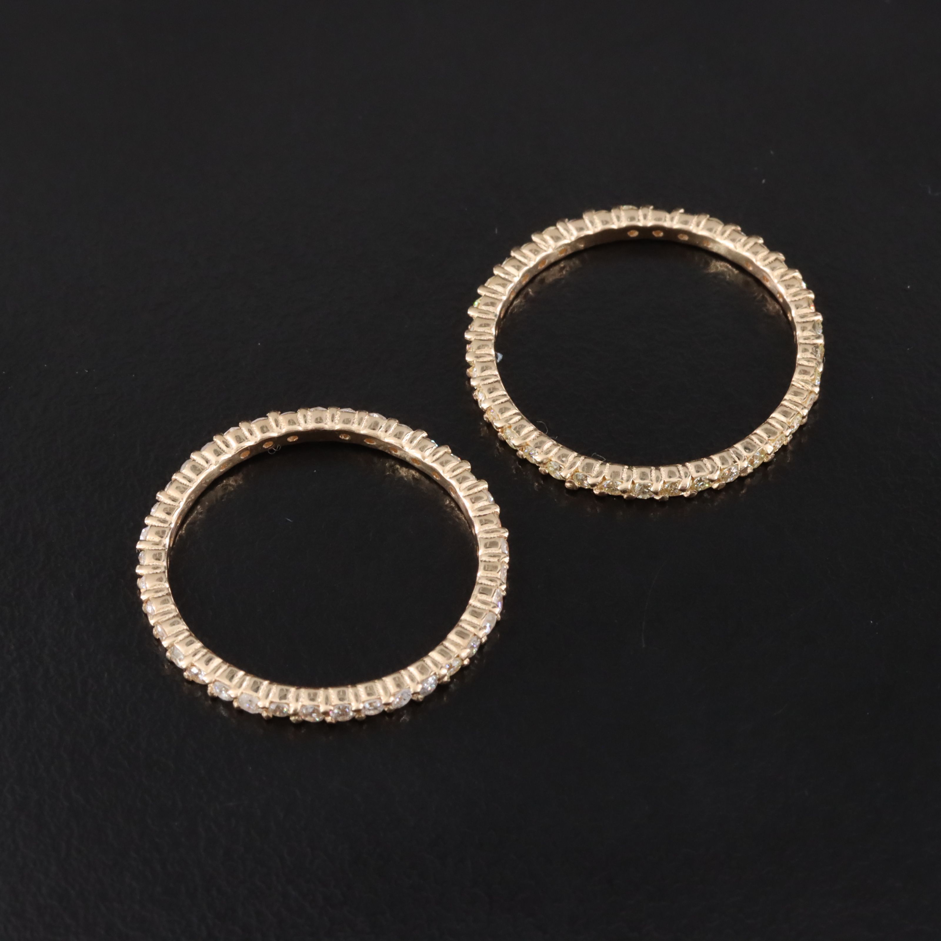 14K 0.95 CTW Diamond Eternity Rings