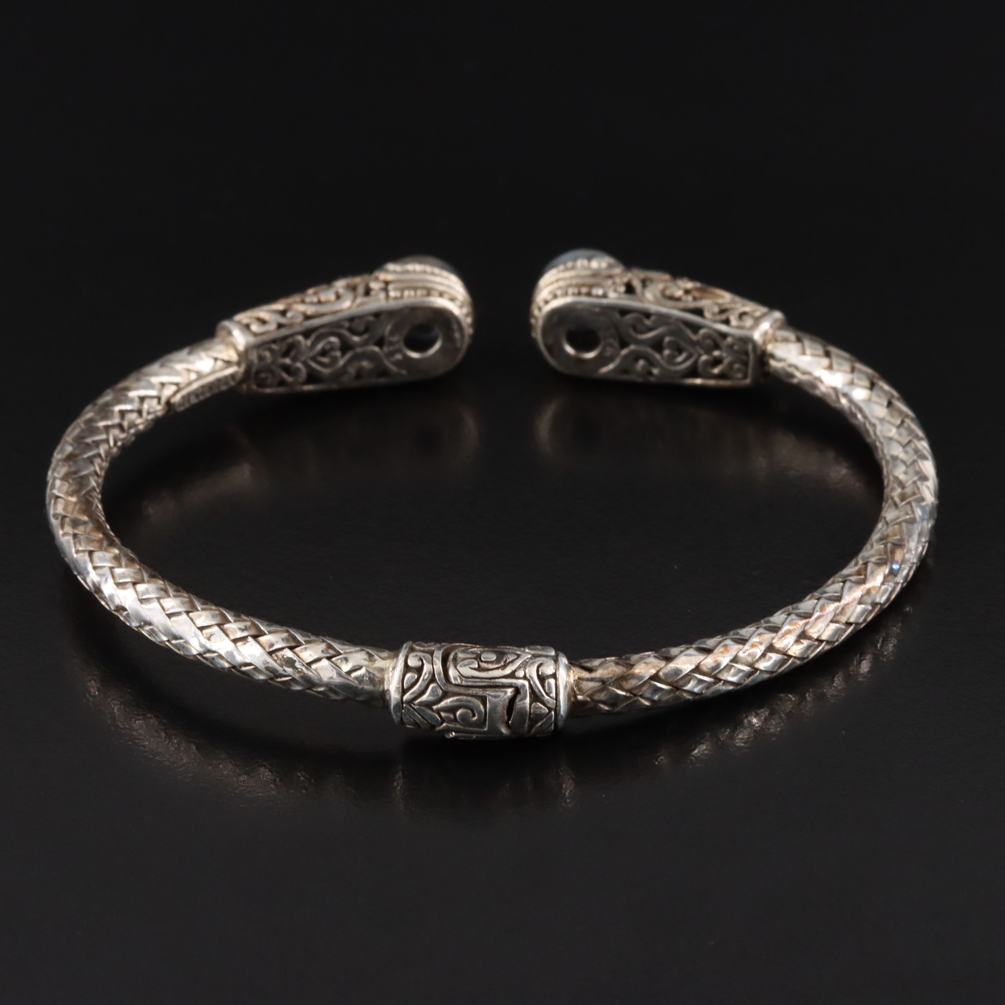 Sterling Mystic Topaz Woven Bracelet