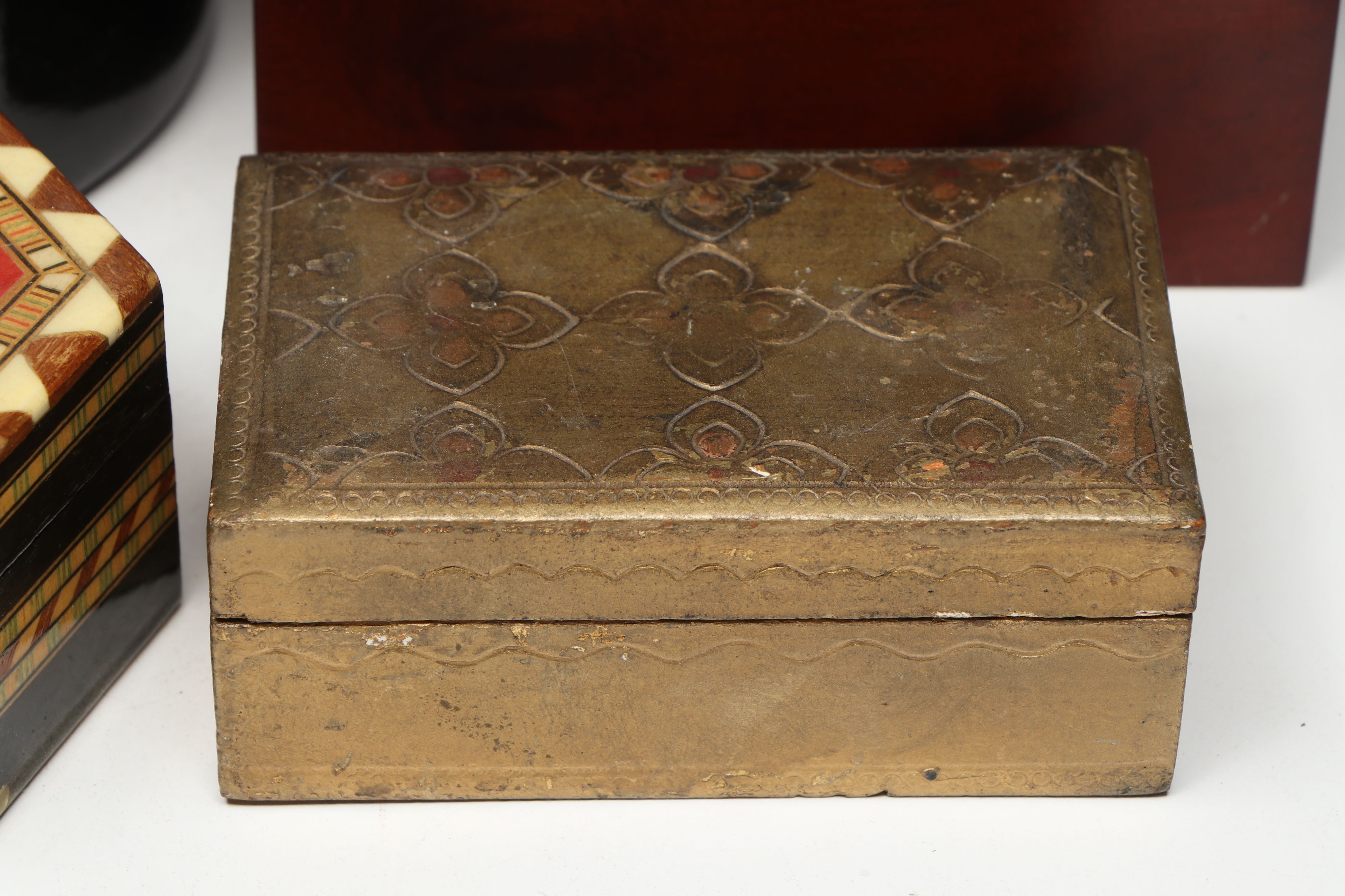 Wooden Inlaid Lacquerware Box with More Decorative Boxes