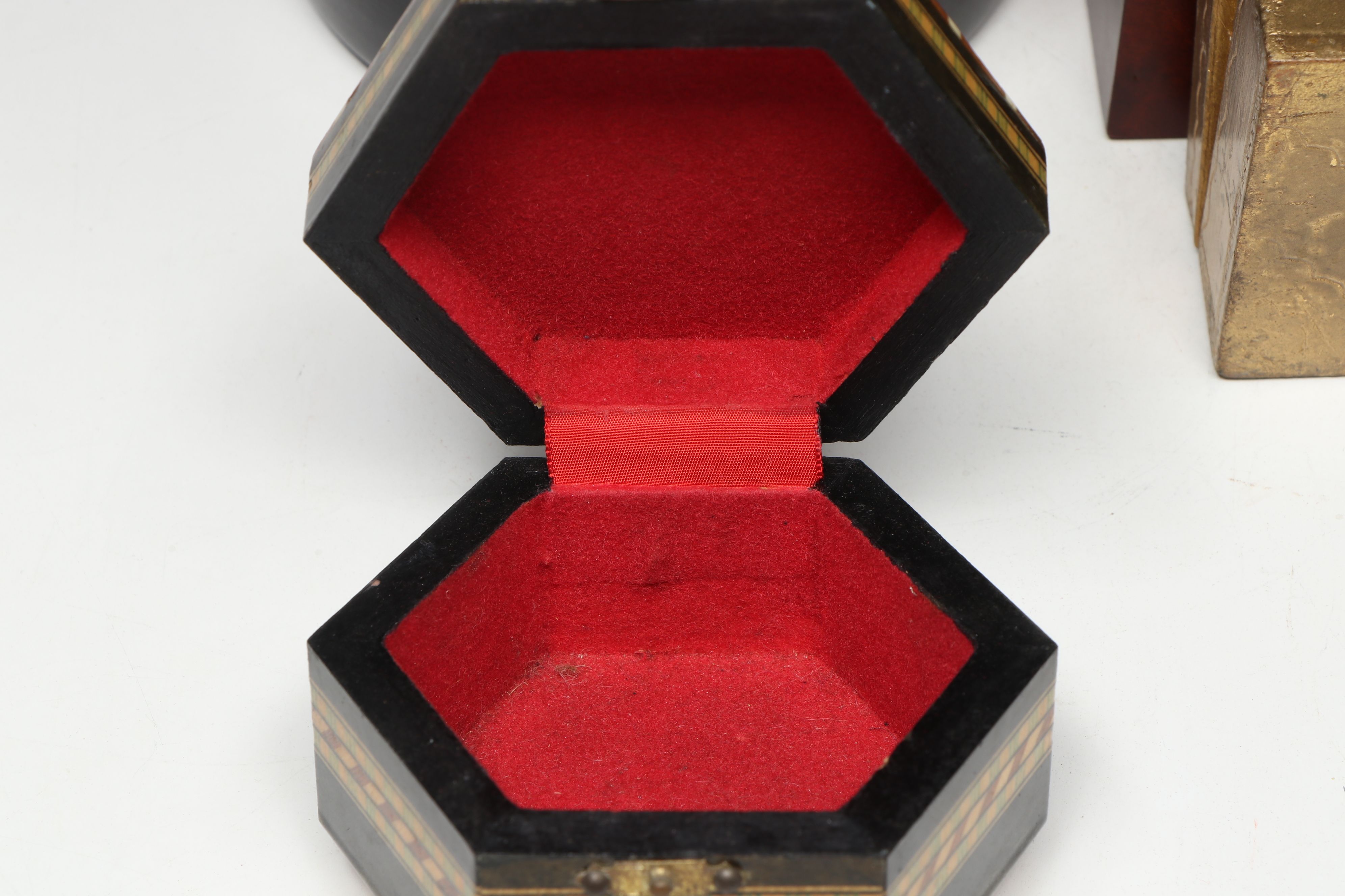 Wooden Inlaid Lacquerware Box with More Decorative Boxes